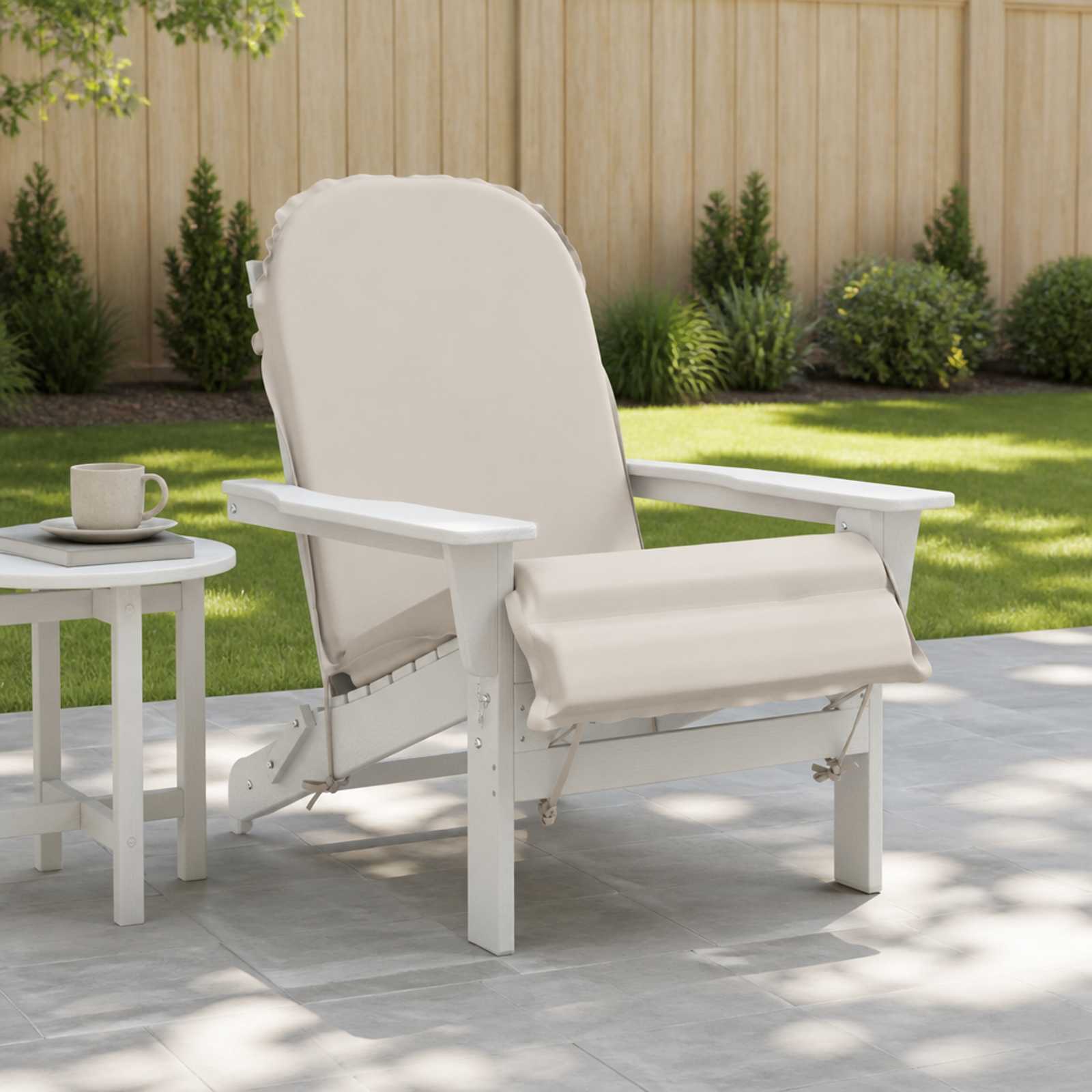 Zon Loungerkussen GEMERT 100% Polyester Wit 55 x 135 x 6 cm image 1