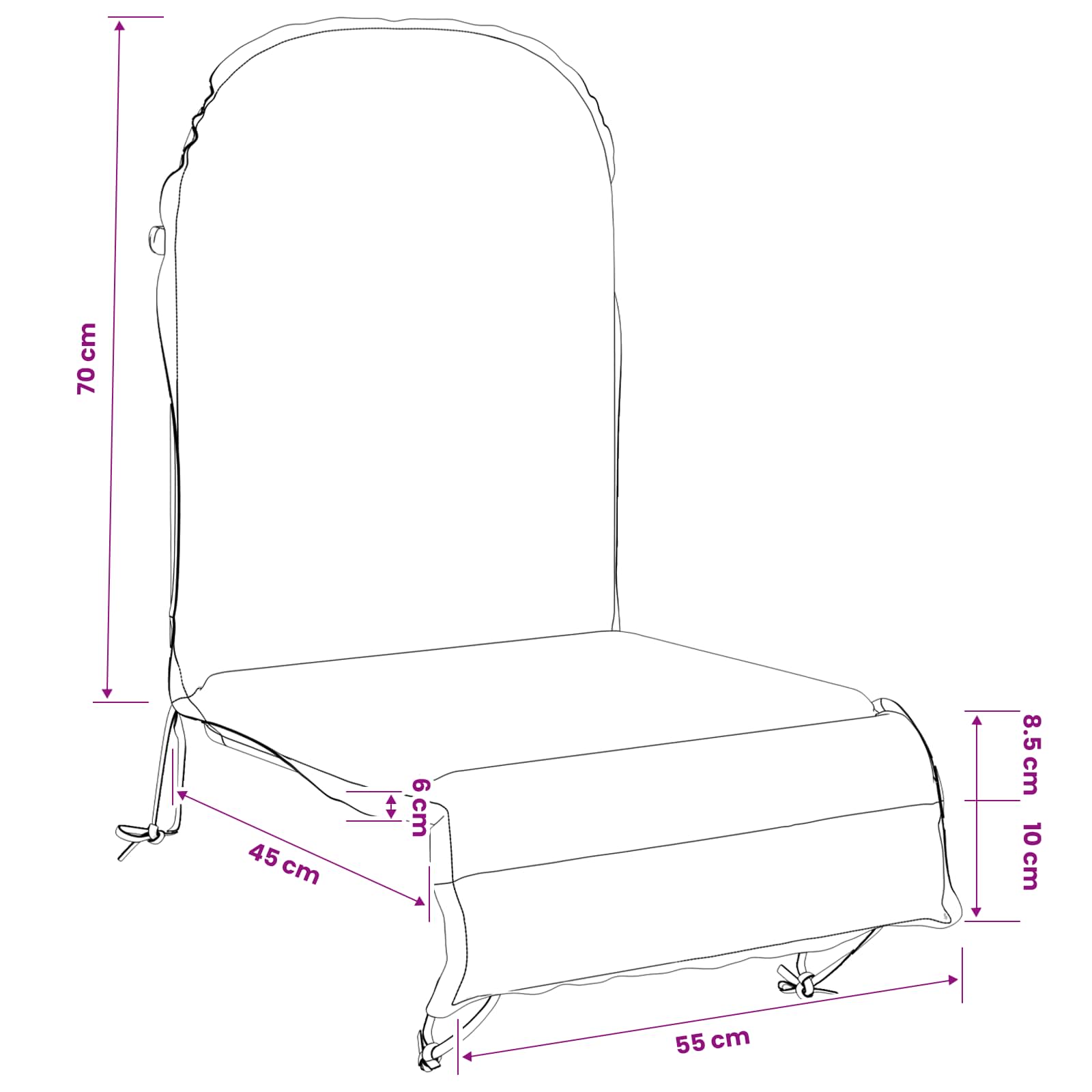 Zon Loungerkussen GEMERT 100% Polyester Roze 55 x 135 x 6 cm image 8