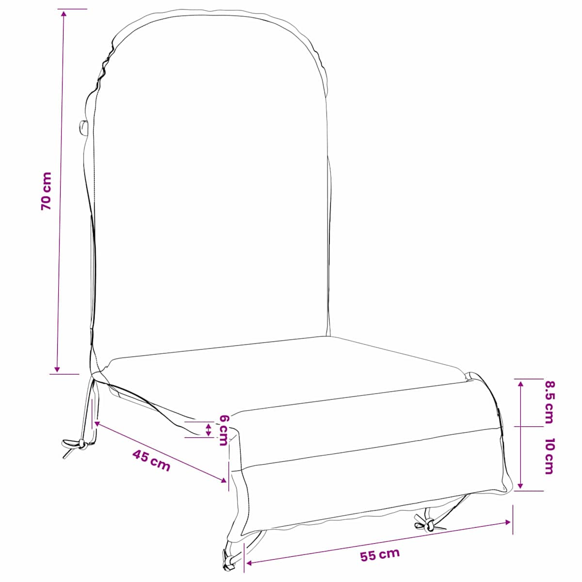 Solseng Pude GEMERT 100% 55 x 135 x 6 cm - Billede 9