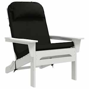 Polstr na židli Adirondack 100% polyester Černá 124 x 55 x 5 cm - obrázek 3