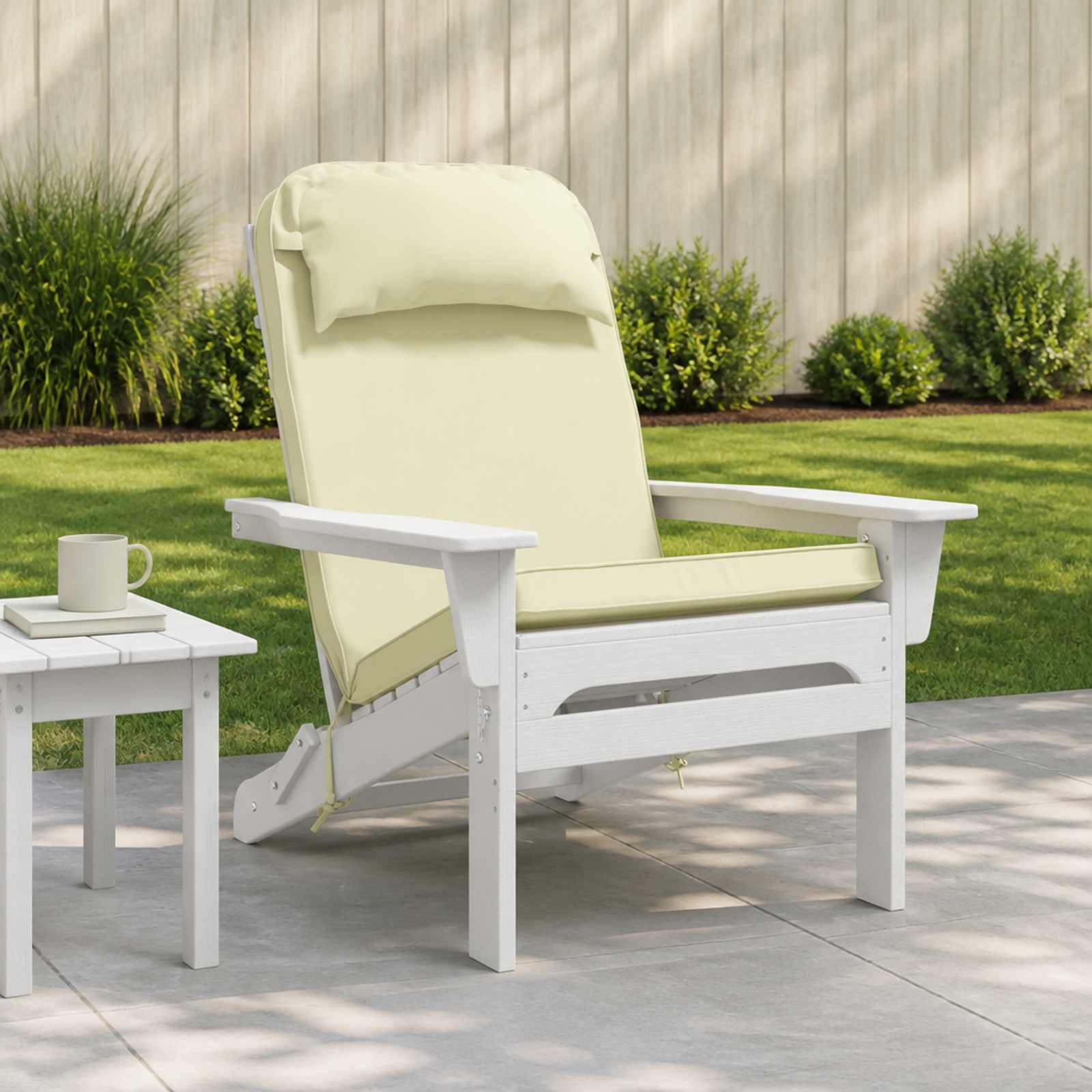 Zon Loungerkussen 100% Polyester Crèmekleurig 55 x 124 x 5 cm image 1