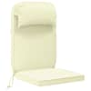 vidaXL P&auml;ikese lounge patja 100% Pol&uuml;ester Kreemjas 55 x 124 x 5 cm