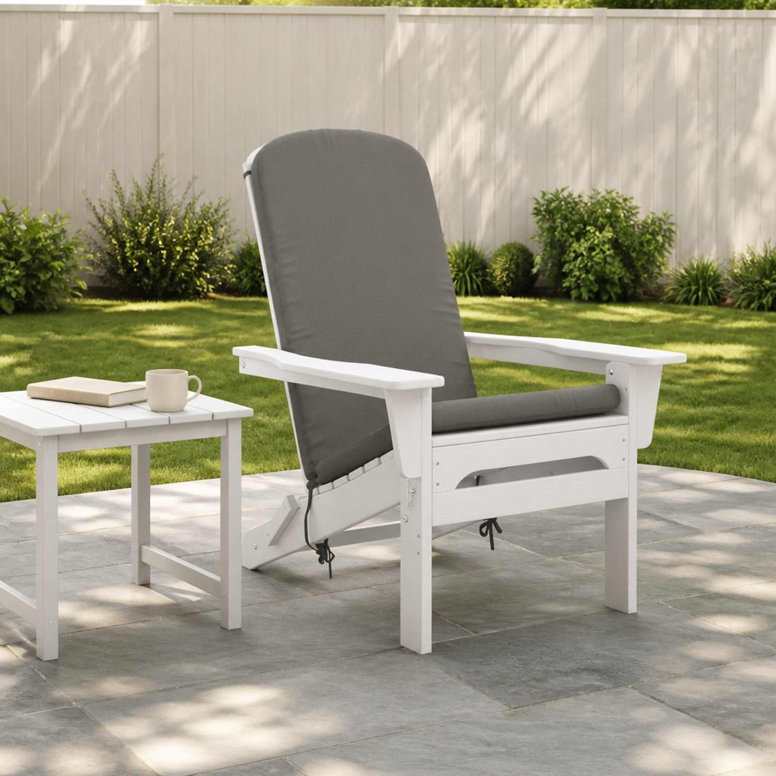 vidaXL Adirondack-Stuhl-Auflage GEMERT 100 % Polyester Grau