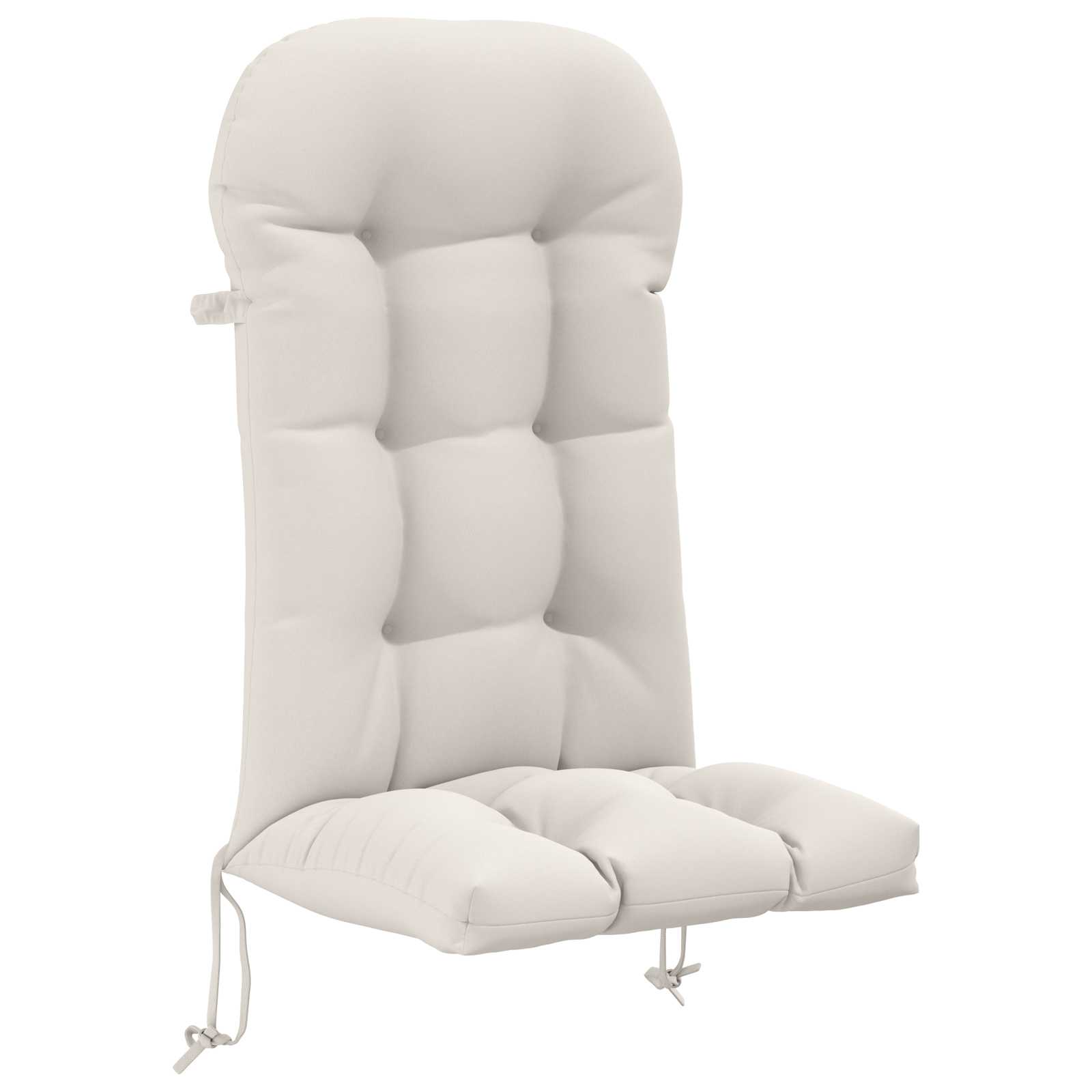 vidaXL Solseng Pude PUTTEN 100% polyester Hvid 48 x 112 x 10 cm