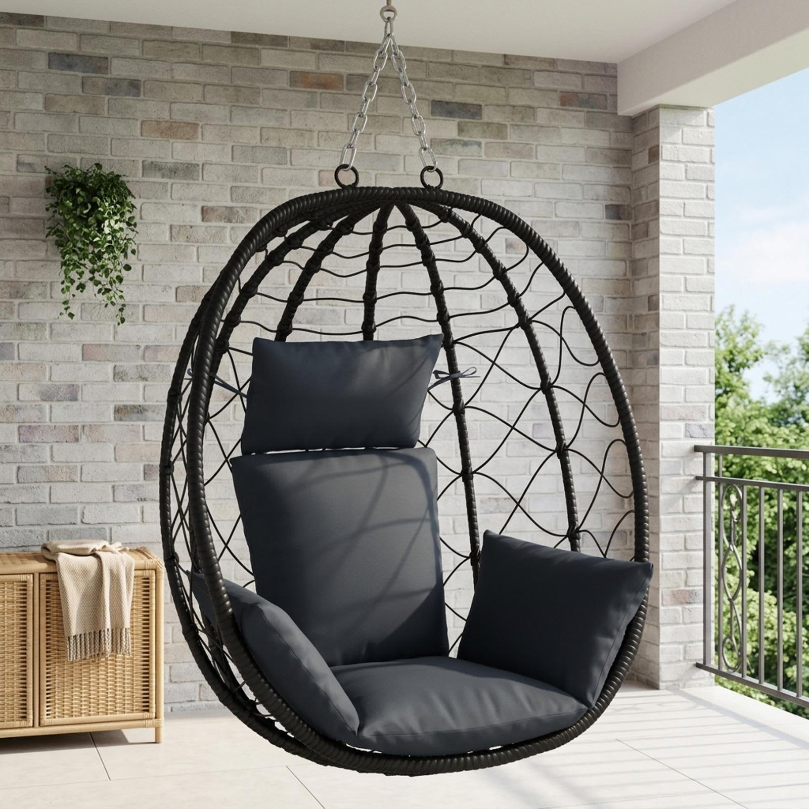 vidaXL Adirondack Pude PUTTEN 100% polyester Mørk blå 60 x 145 x 10 cm