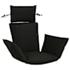 vidaXL Adirondacki padjad PUTTEN 100% Pol&uuml;ester Must 60 x 145 x 10 cm