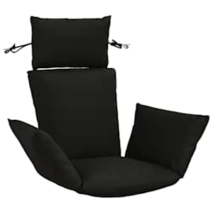vidaXL Adirondacki padjad PUTTEN 100% Pol&uuml;ester Must 60 x 145 x 10 cm