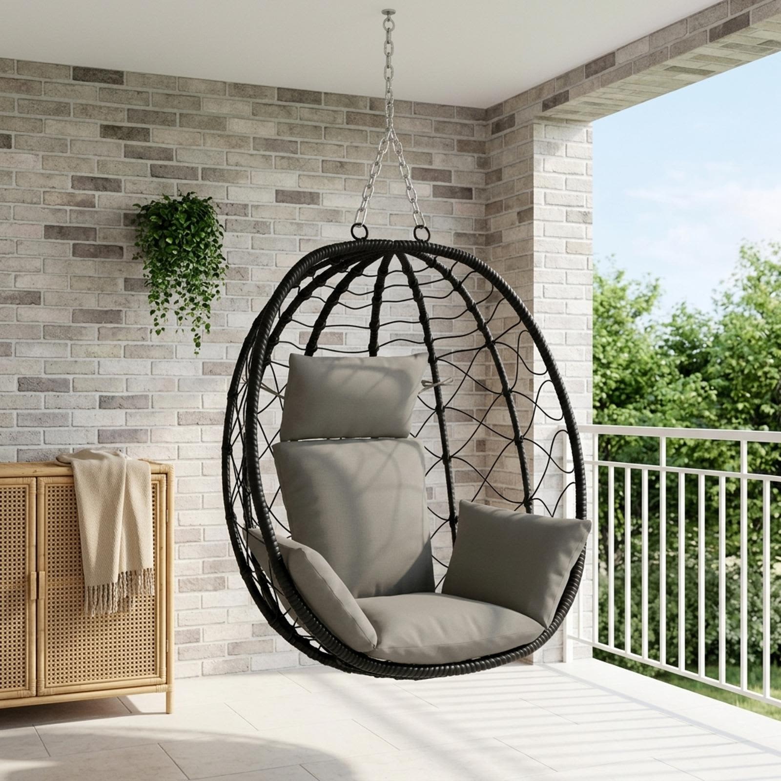 vidaXL Adirondack Kissen PUTTEN 100 % Polyester Grau 60 x 145 x 10 cm