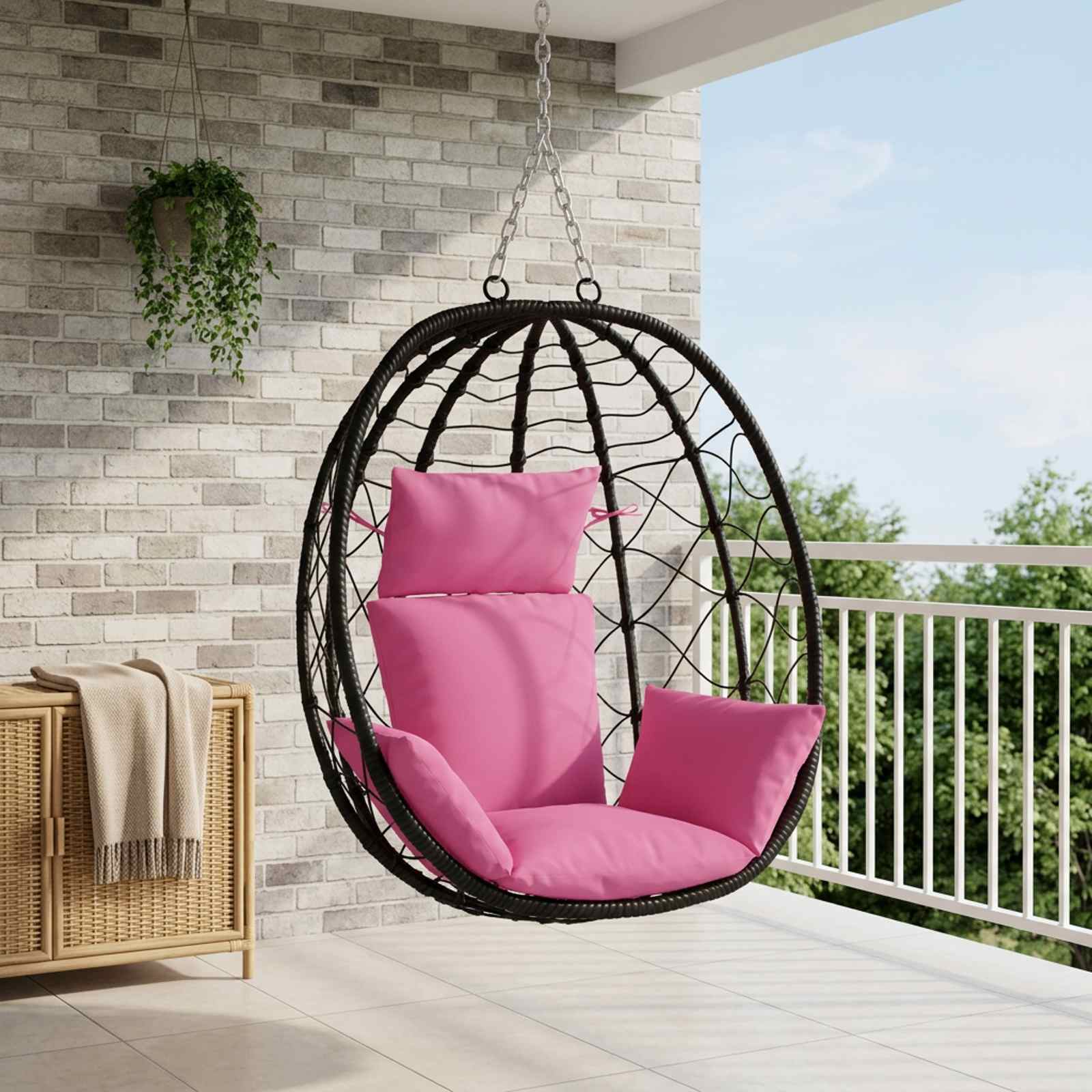 Adirondack blazina PUTTEN 100% poliester Roza 60 x 145 x 10 cm
