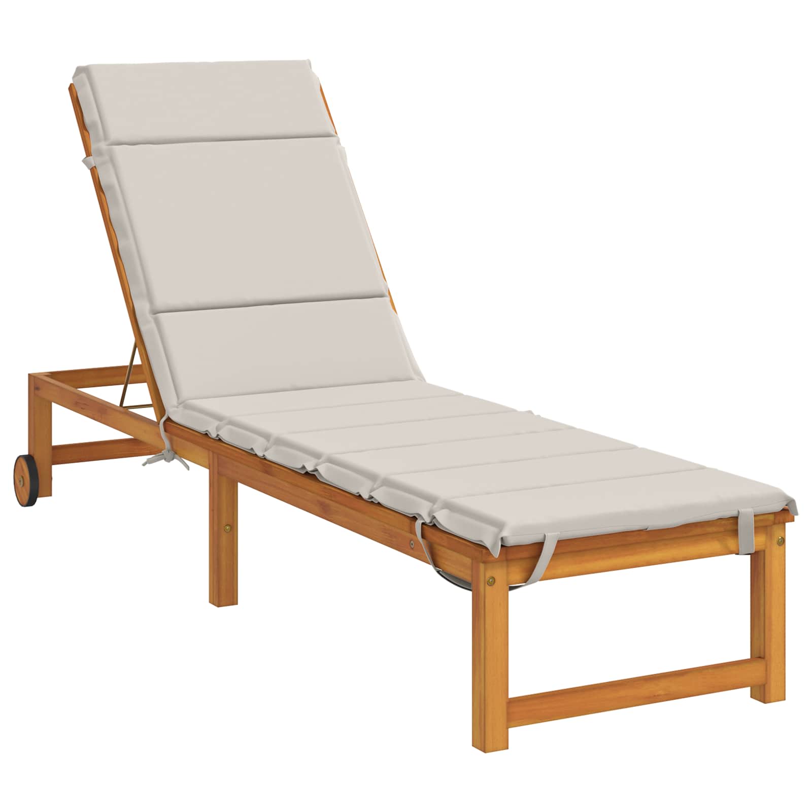 Ligstoel Kussen GEMERT 100% Polyester Wit 200 x 50 x 3 cm image 2