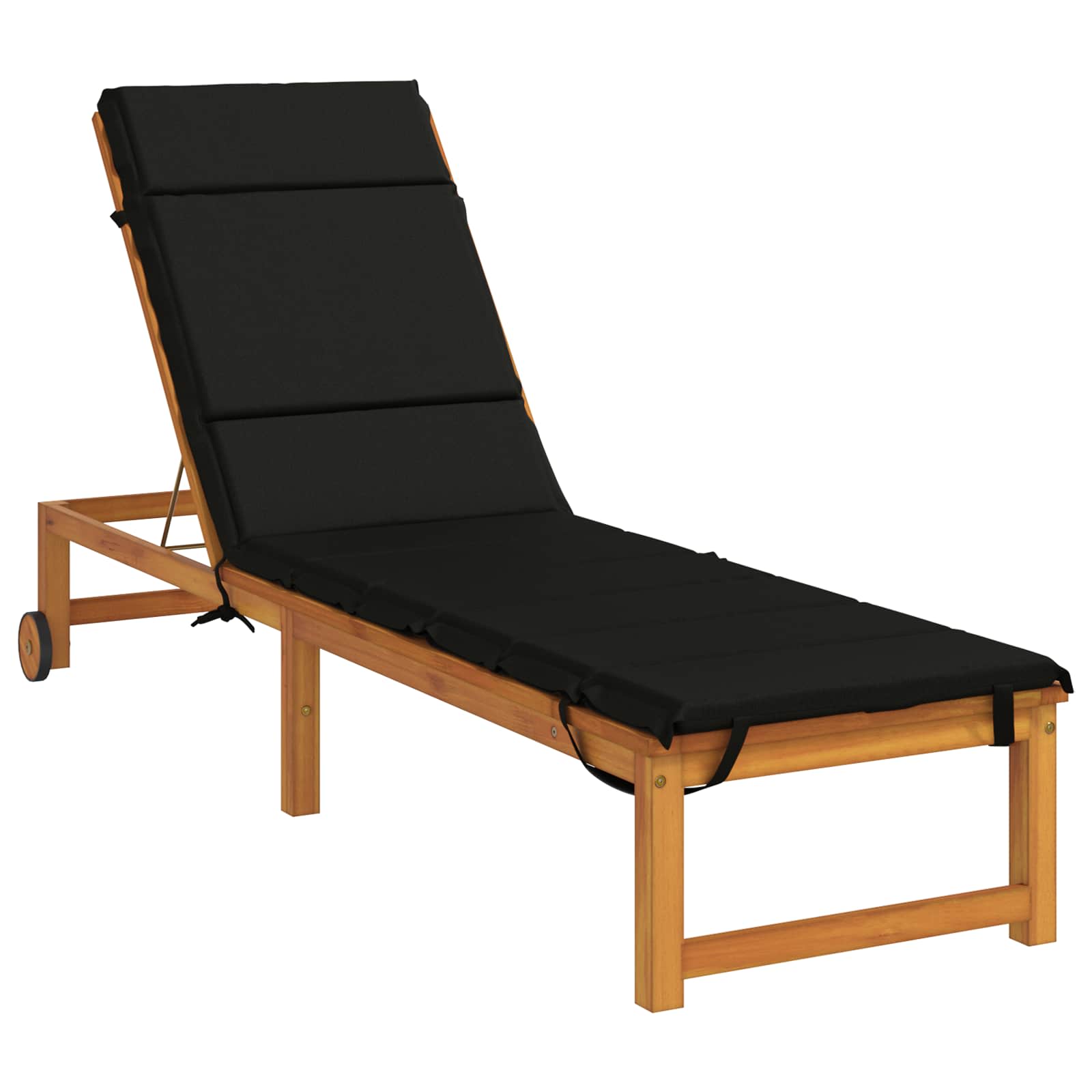 Ligstoel Kussen GEMERT 100% Polyester Zwart 200 x 50 x 3 cm image 2