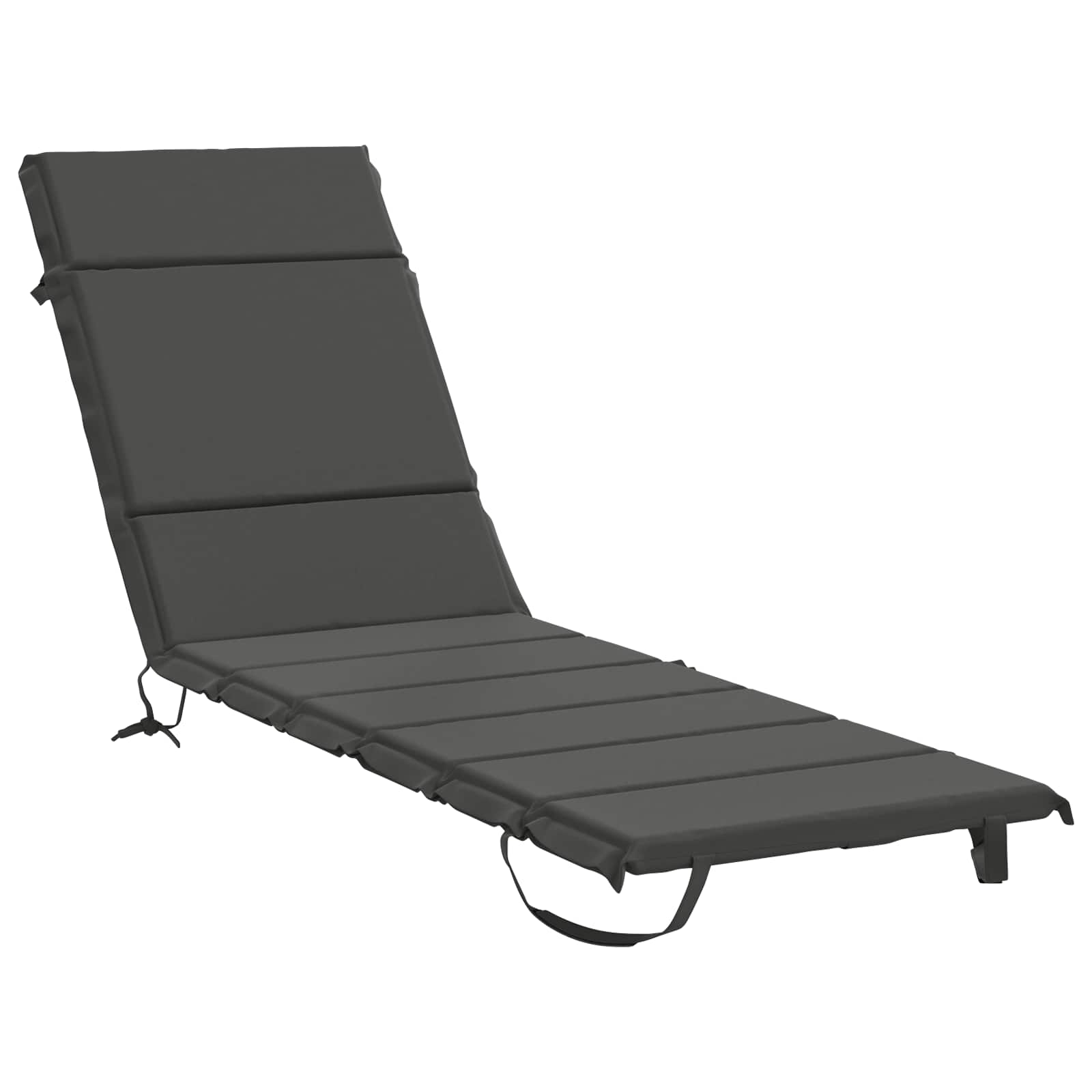 Ligstoel Kussen GEMERT 100% Polyester Antraciet 200 x 50 x 3 cm image 2