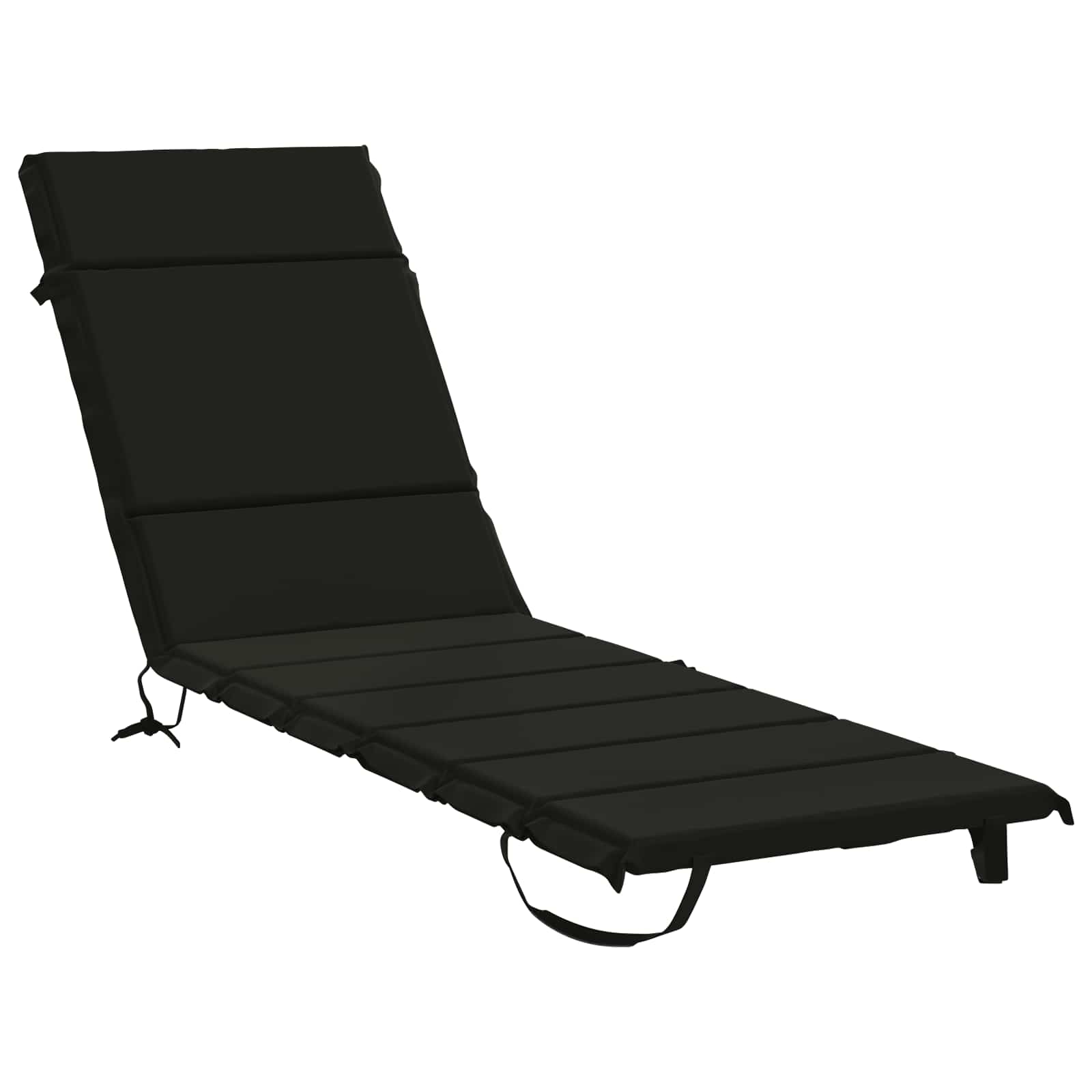 Ligstoel Kussen GEMERT 100% Polyester Zwart 200 x 50 x 3 cm image 1
