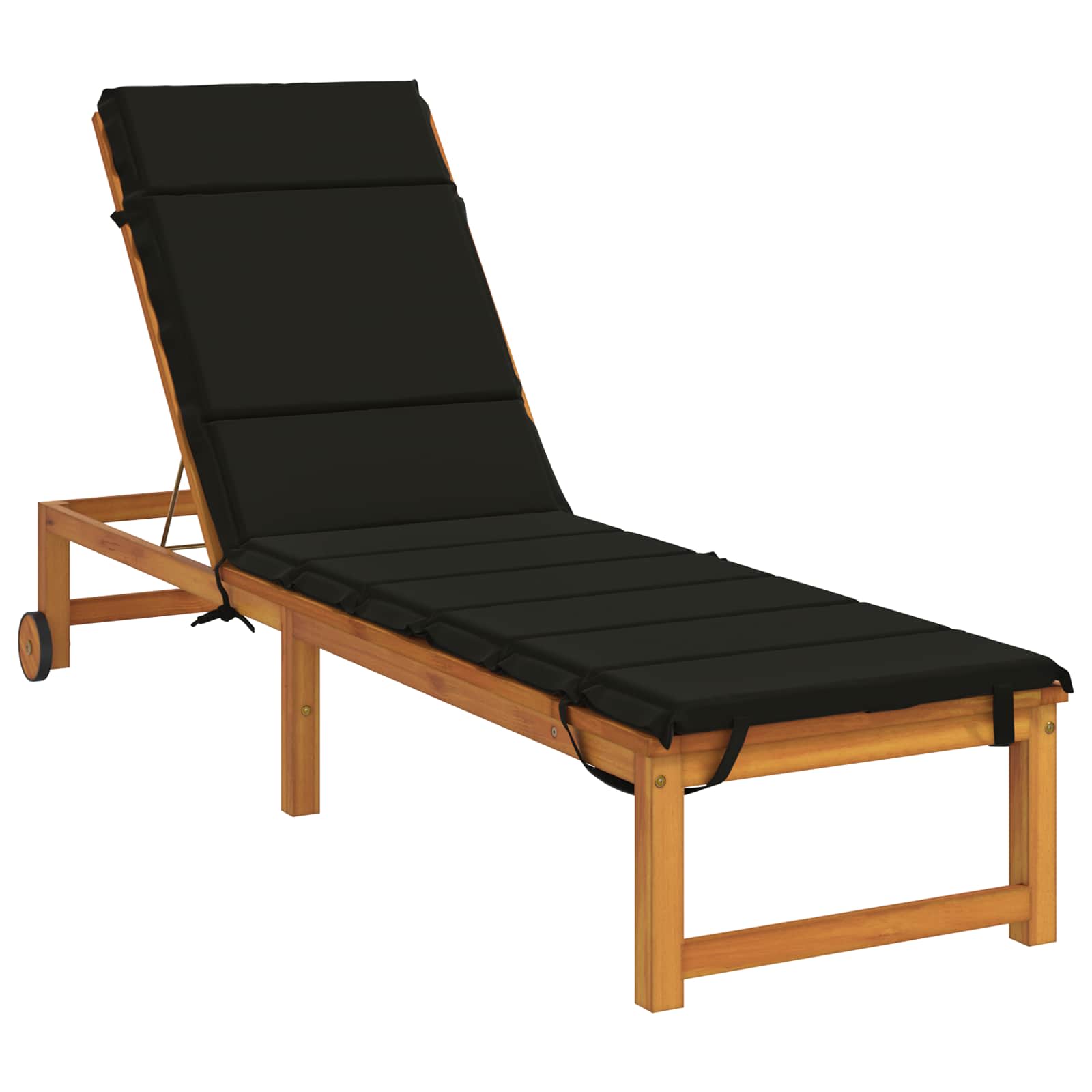 Ligstoel Kussen GEMERT 100% Polyester Zwart 200 x 50 x 3 cm image 2