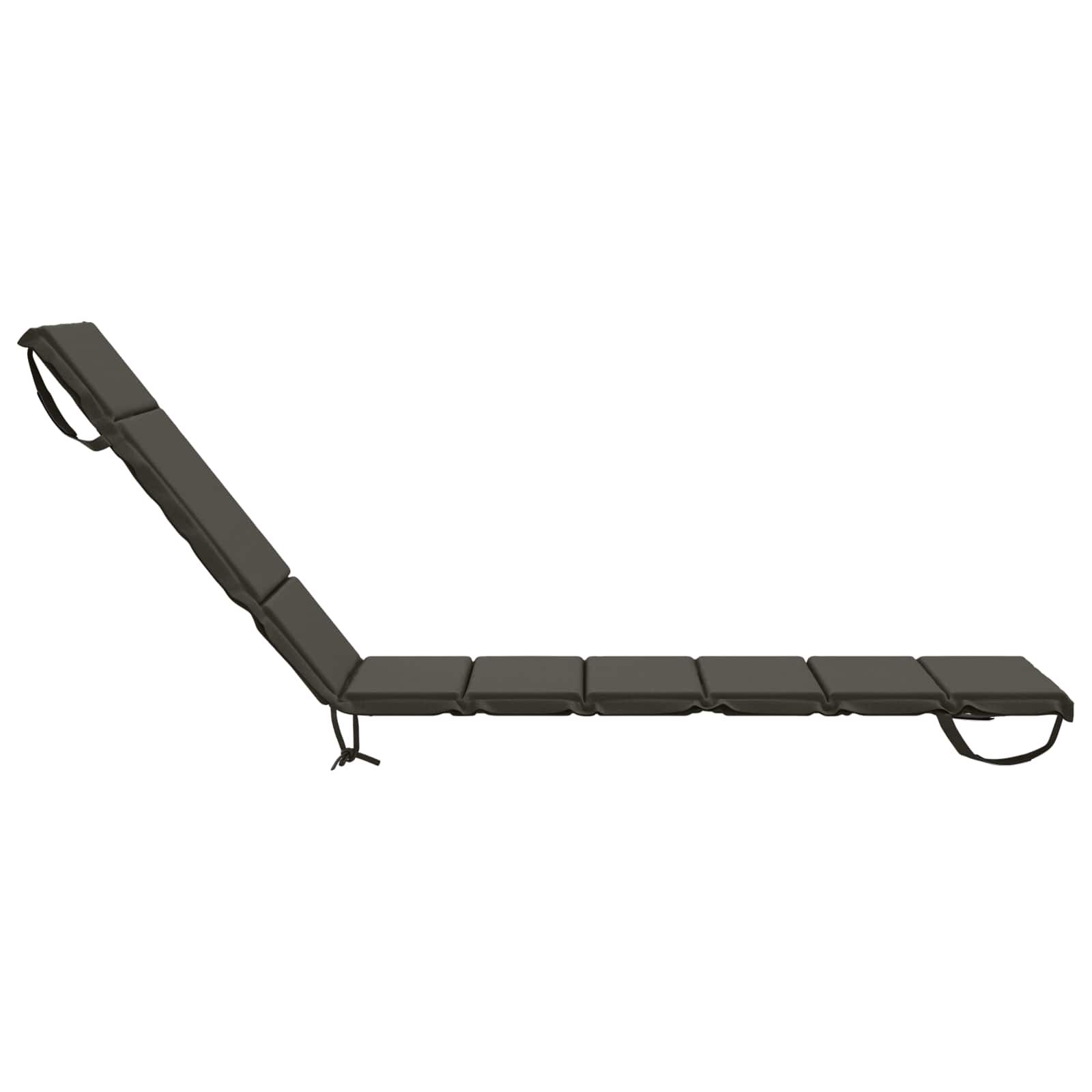 Ligstoel Kussen GEMERT 100% Polyester Antraciet 200 x 60 x 3 cm image 5