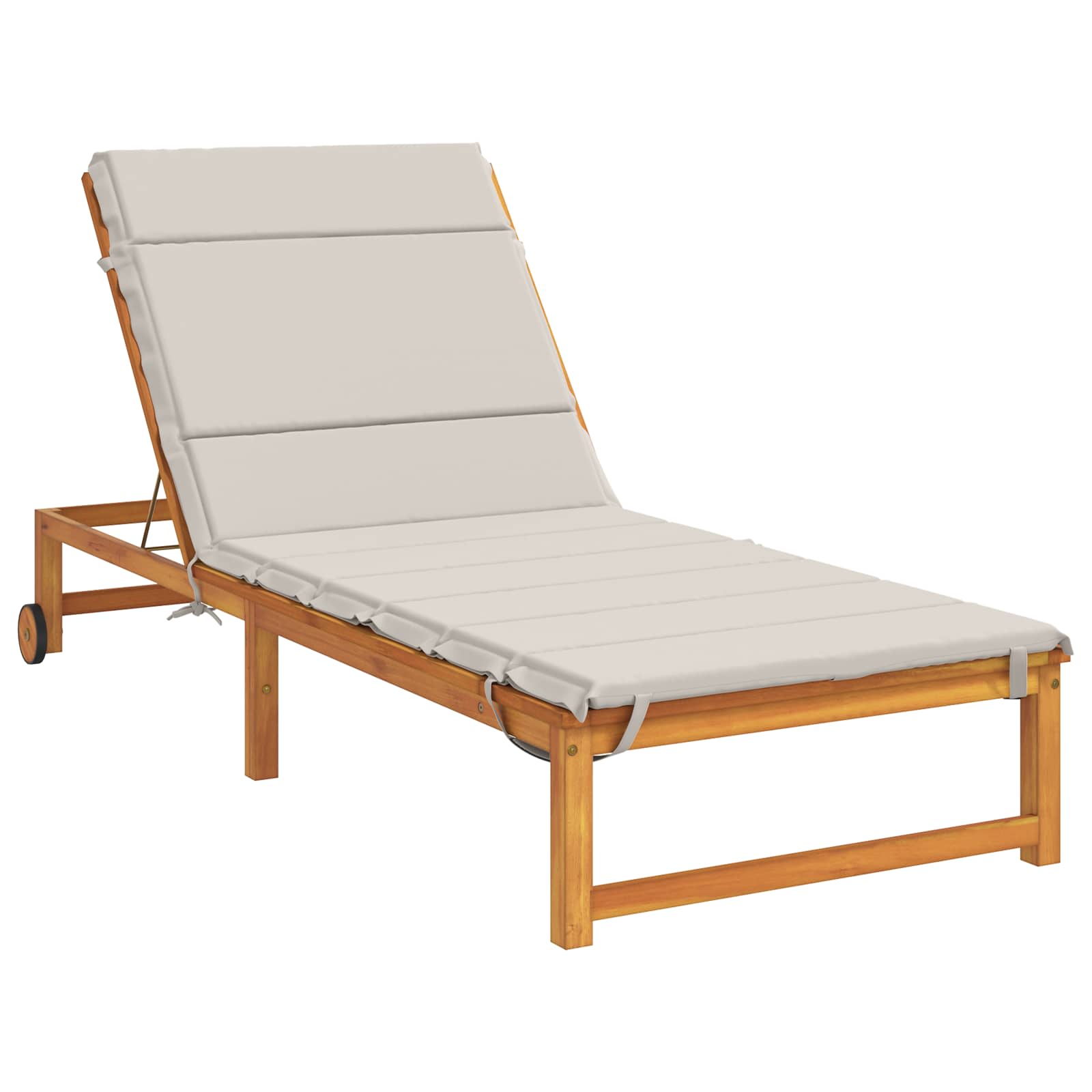 Ligstoel Kussen GEMERT 100% Polyester Wit 200 x 70 x 3 cm image 3