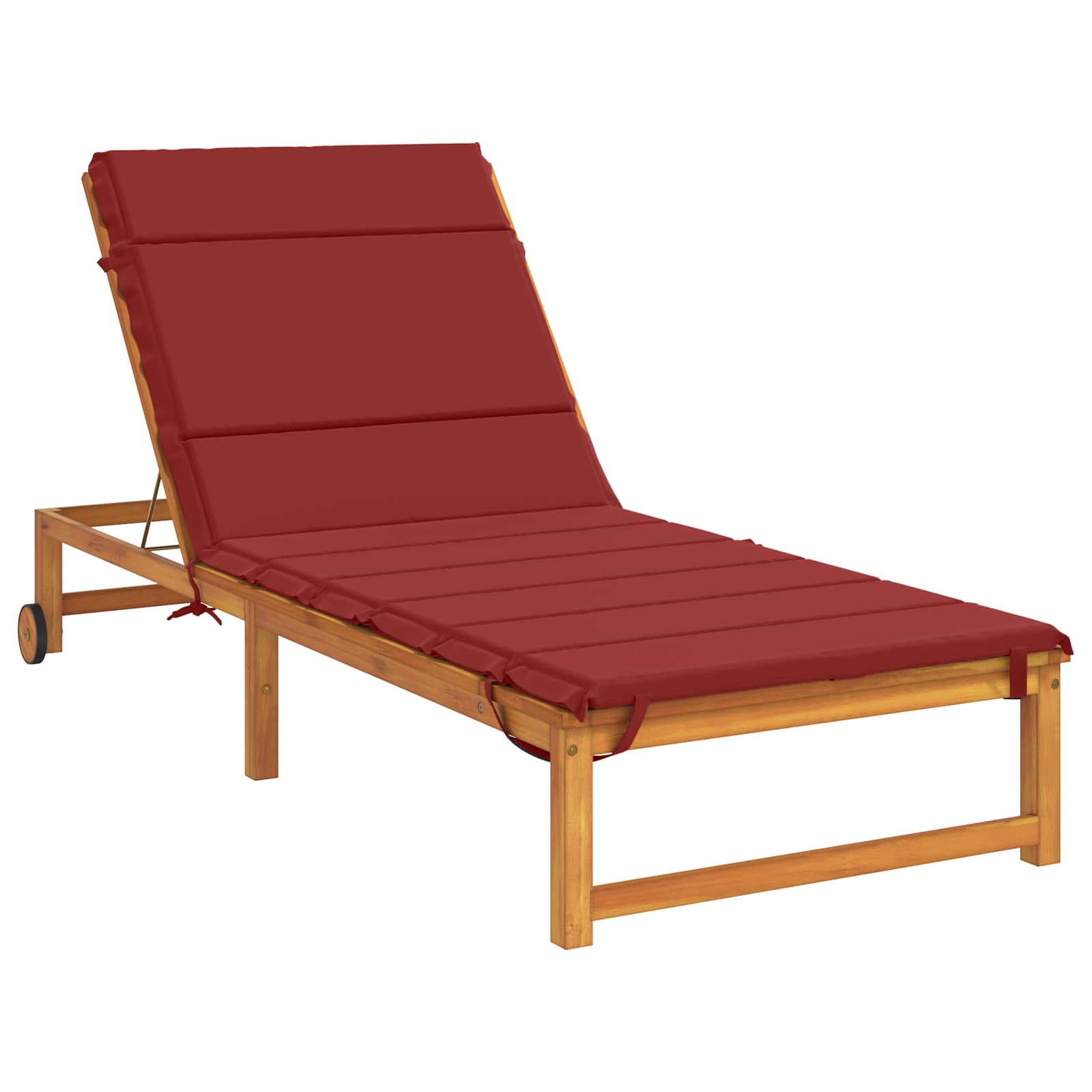 Ligstoel Kussen GEMERT 100% Polyester Wijnrood 200 x 70 x 3 cm image 3