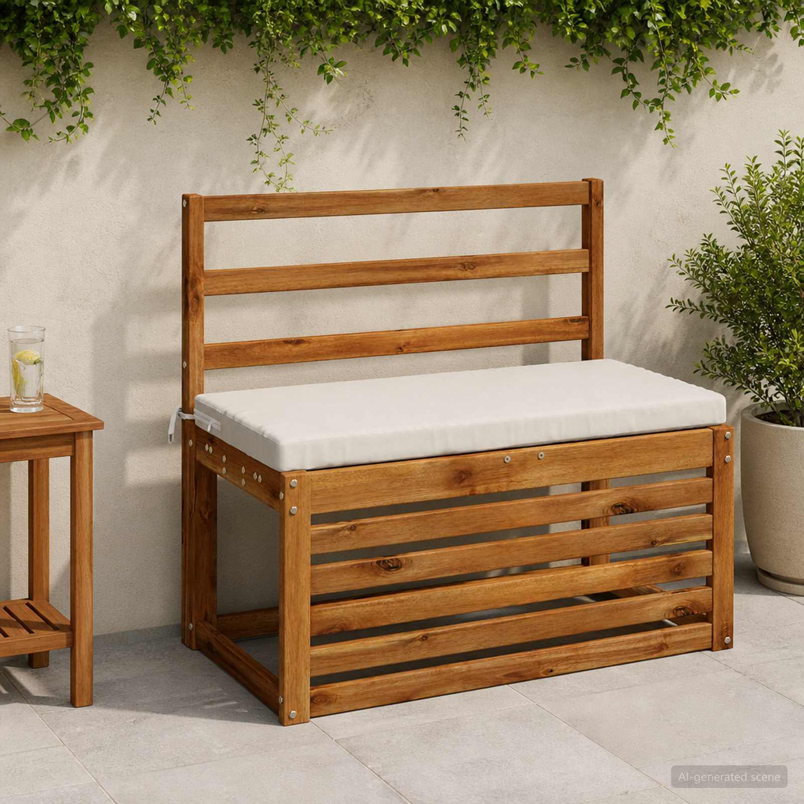 Bankkussen SOEST 100% Polyester Wit 80 x 40 x 5 cm image 1