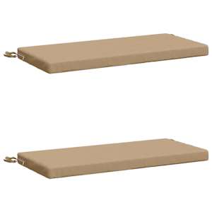 vidaXL Pingipatjad SOEST 2 tk 100% Pol&uuml;ester Liivakarva 60 x 40 x 5 cm