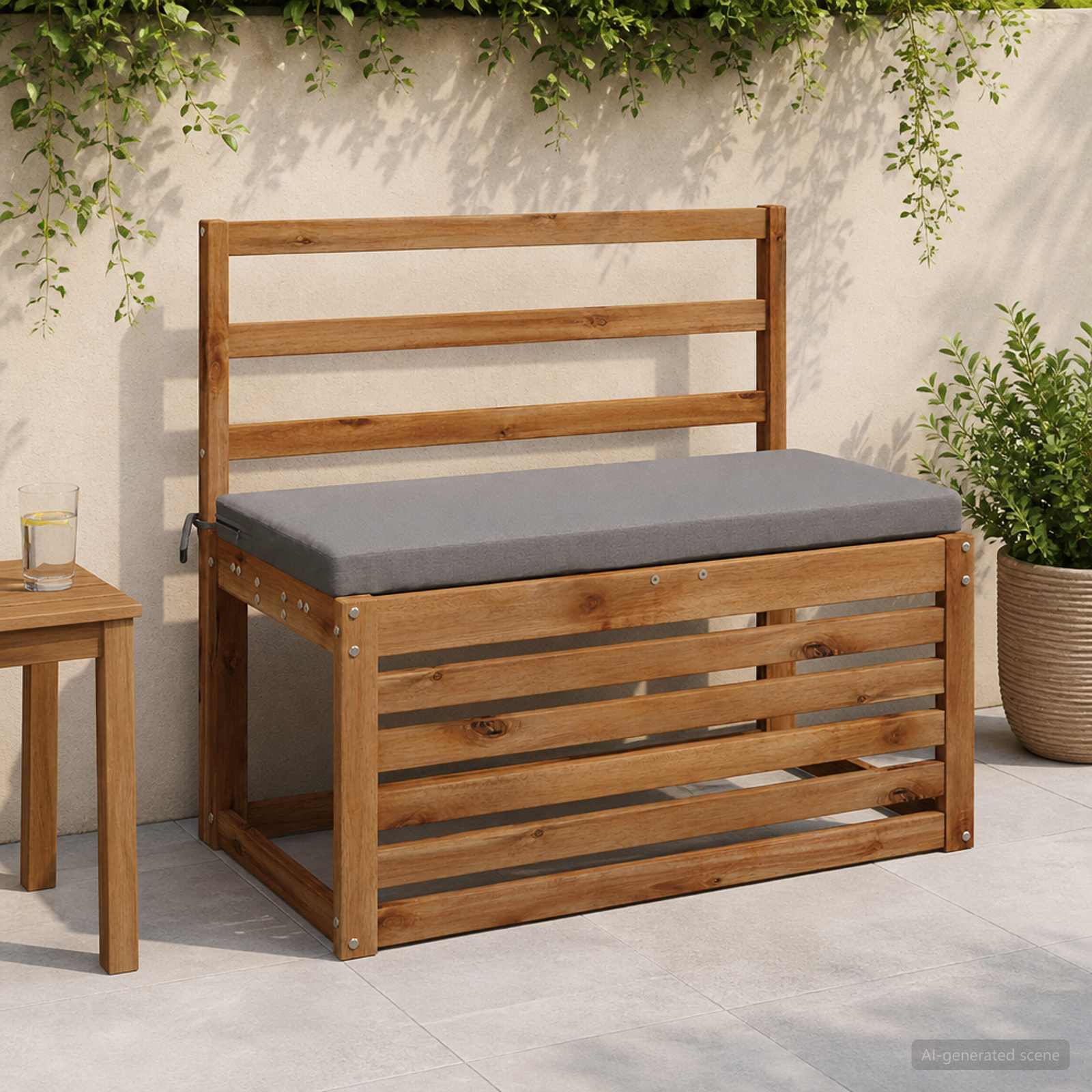 Bankkussen SOEST 100% Polyester Grijs 80 x 40 x 5 cm image 1