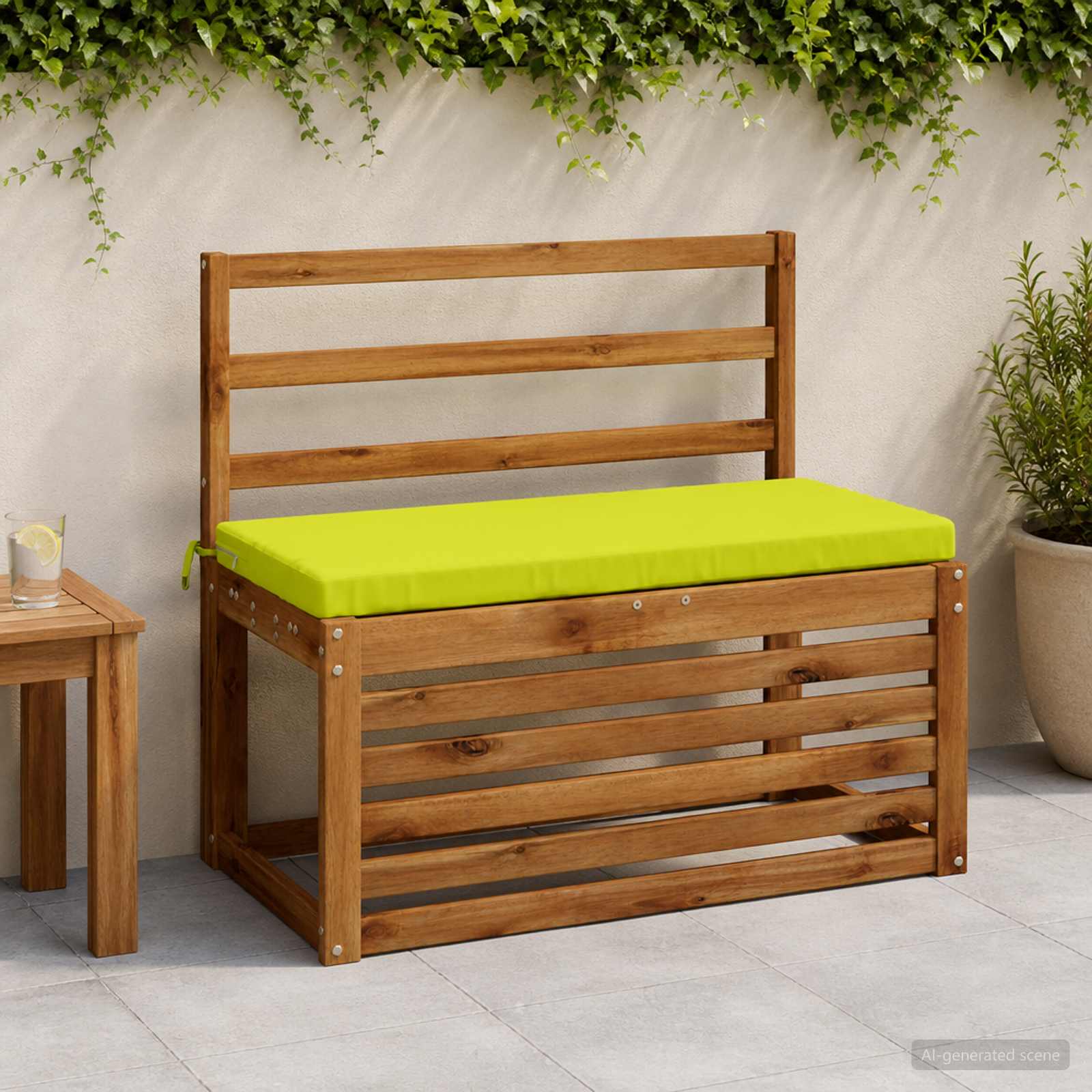 Bankkussen SOEST 100% Polyester Helder groen 80 x 40 x 5 cm image 1