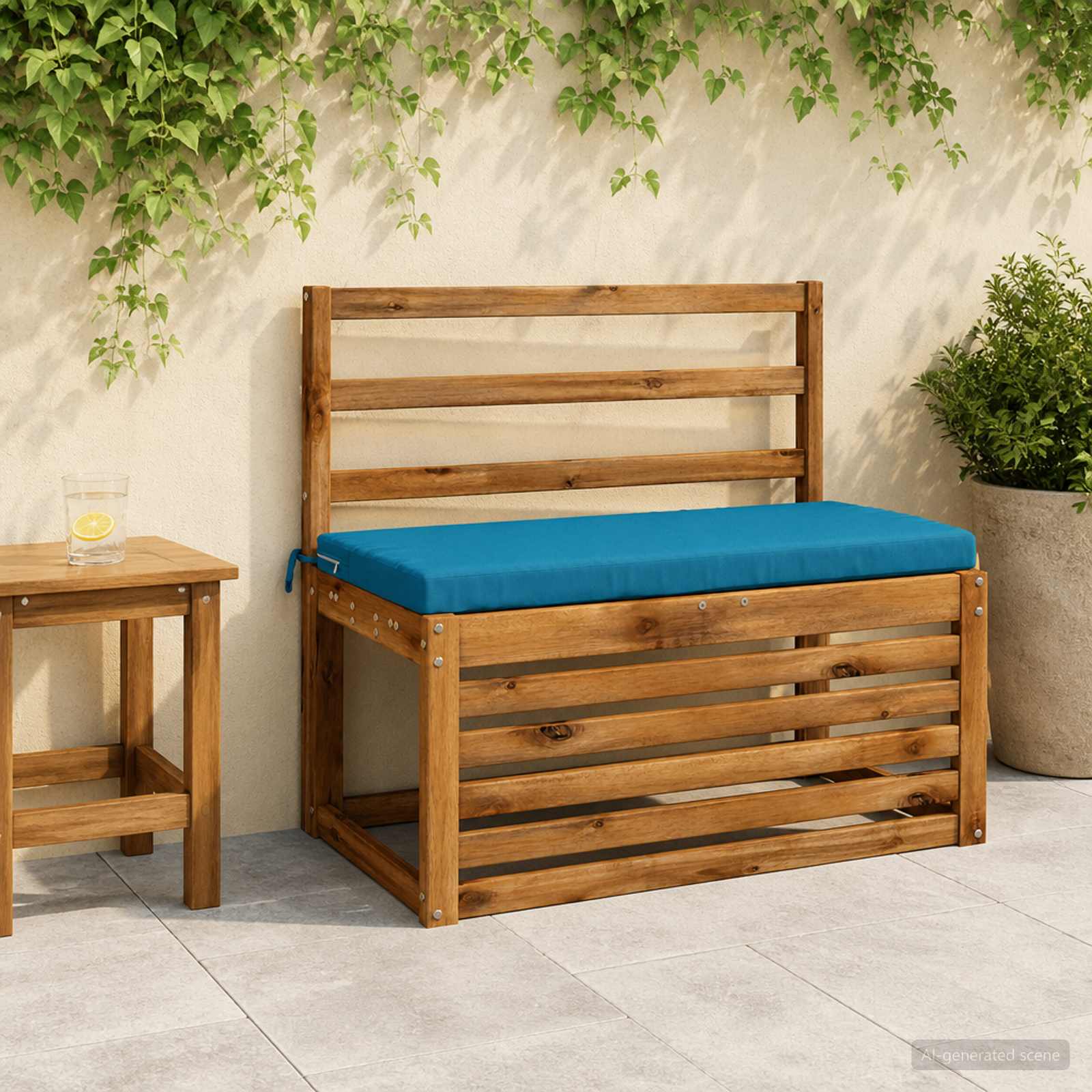 Bankkussen SOEST 100% Polyester Lichtblauw 60 x 40 x 5 cm image 1