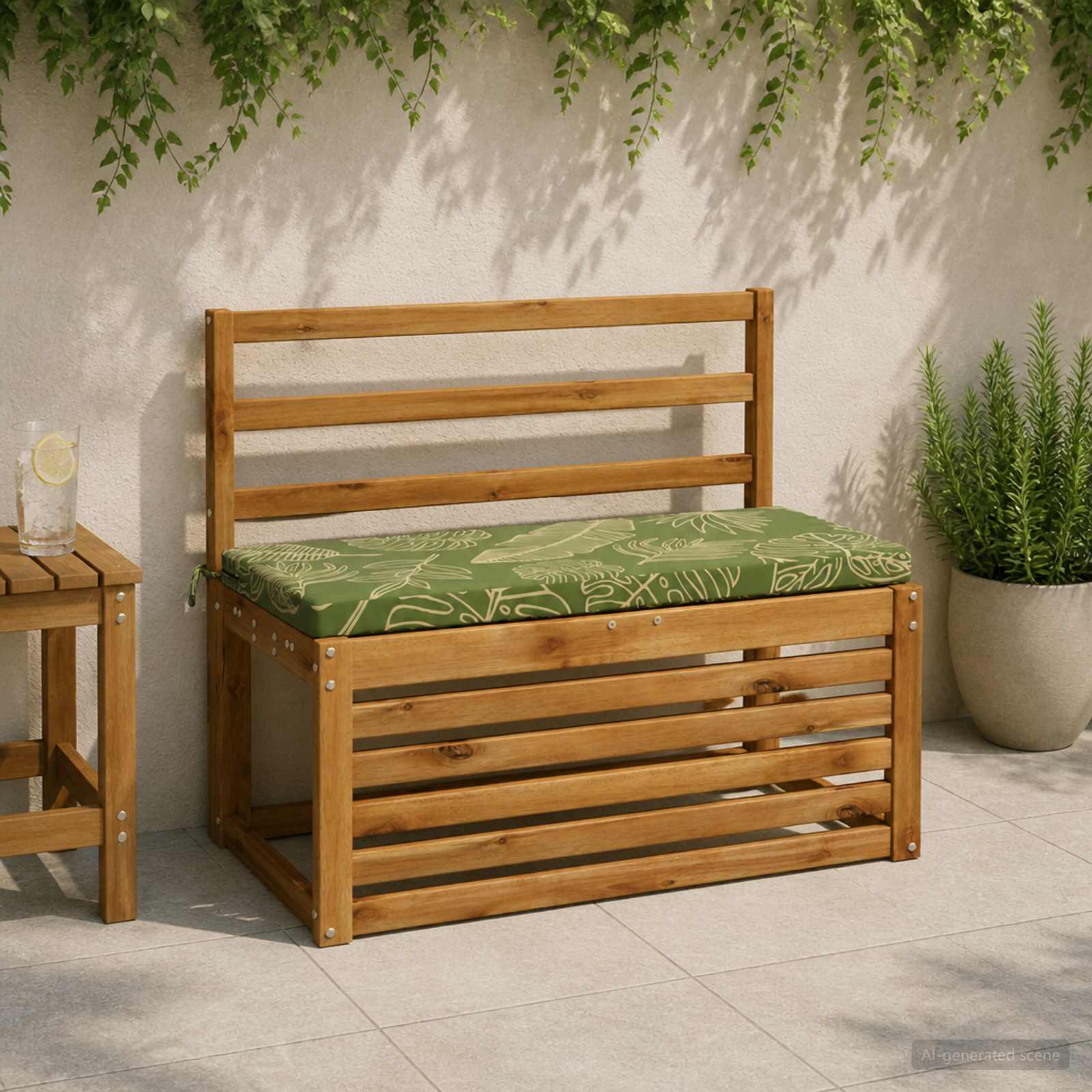 Bankkussen SOEST 100% Polyester Bladontwerp 60 x 40 x 5 cm image 1