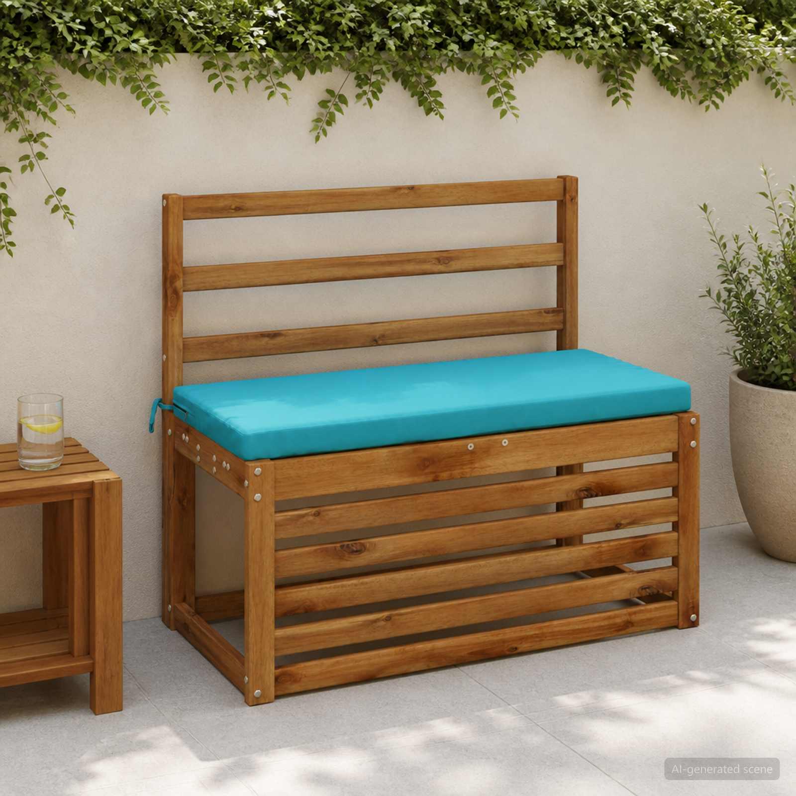 Bankkussen SOEST 100% Polyester Turquoise 60 x 40 x 5 cm image 1