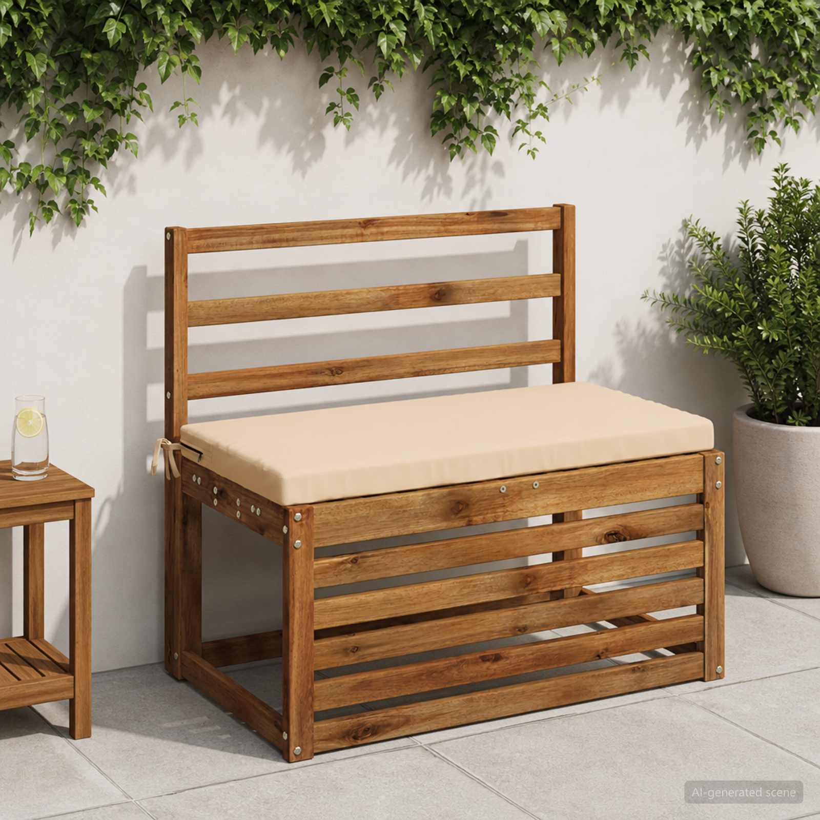 vidaXL Bankkissen SOEST 100 % Polyester Creme 80 x 40 x 5 cm