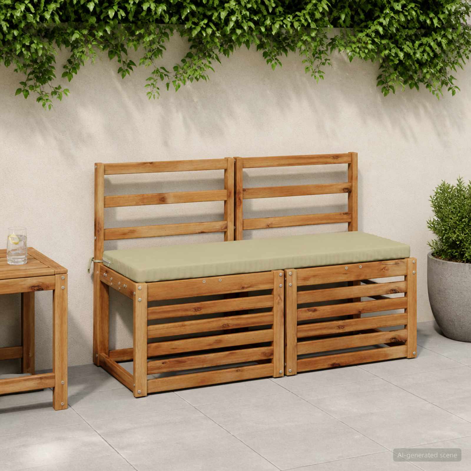 Bankkussen SOEST 100% Polyester Lichtgroen 120 x 40 x 5 cm image 1