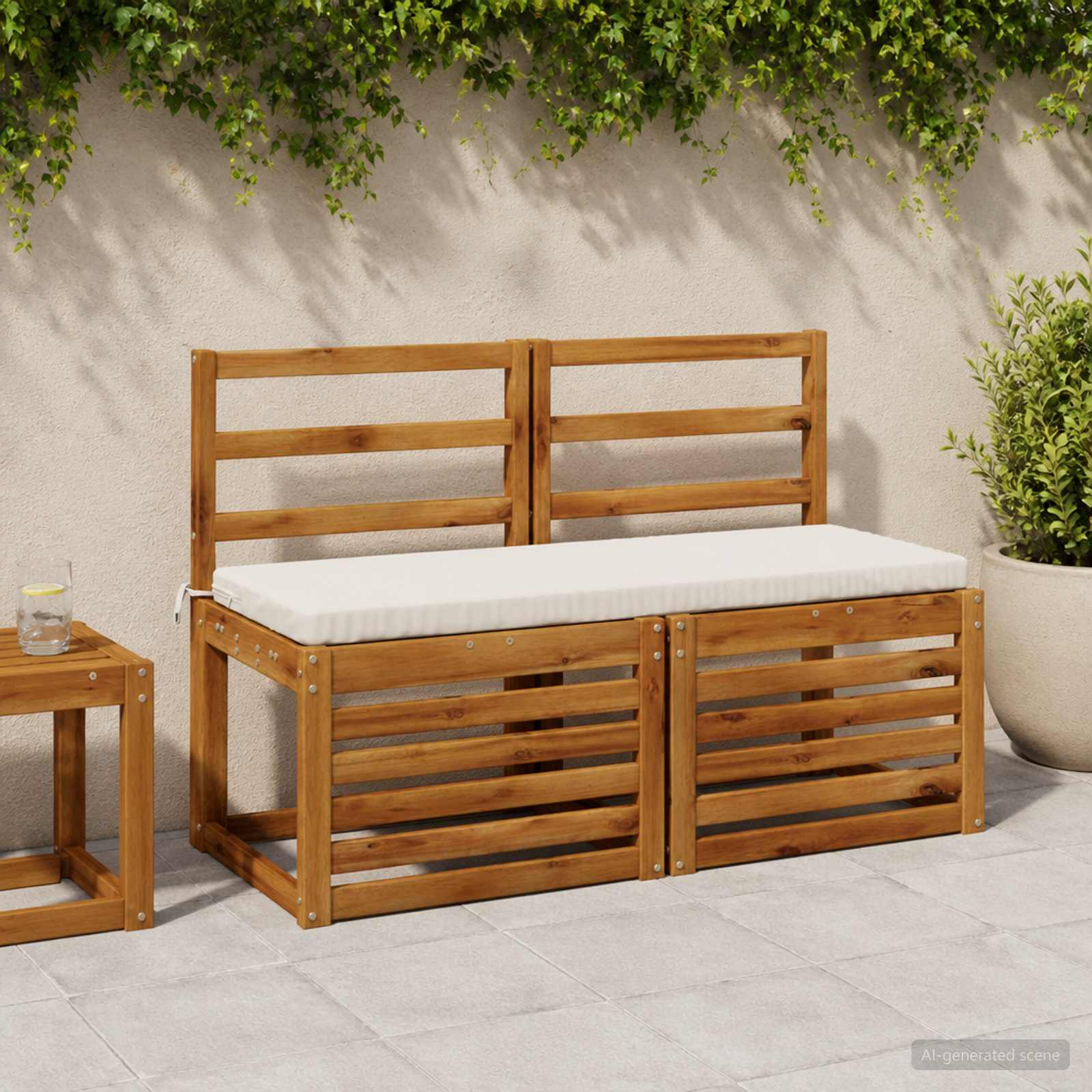 Bankkussen SOEST 100% Polyester Wit 110 x 40 x 5 cm image 1
