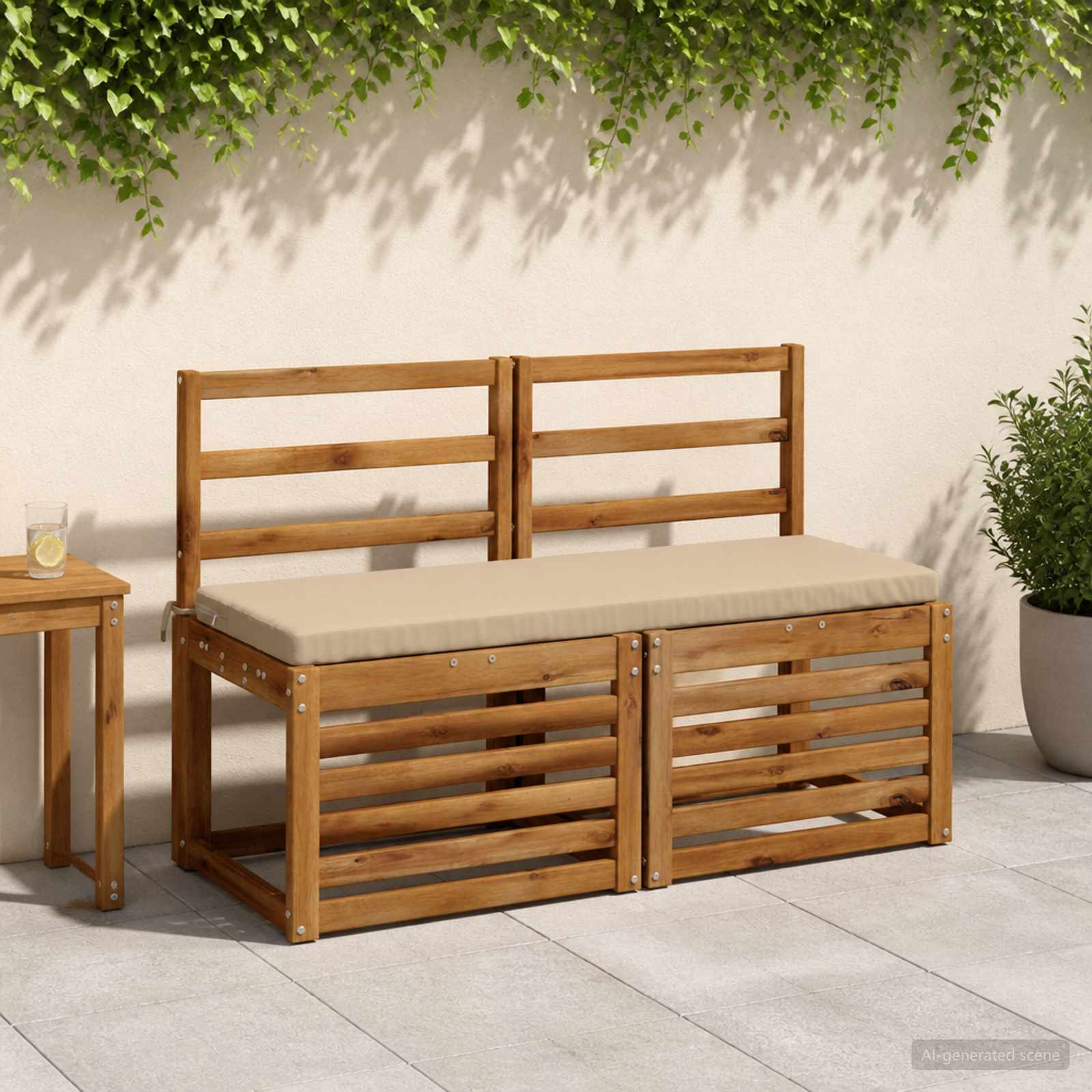 Bankkussen SOEST 100% Polyester Zand 120 x 40 x 5 cm image 1