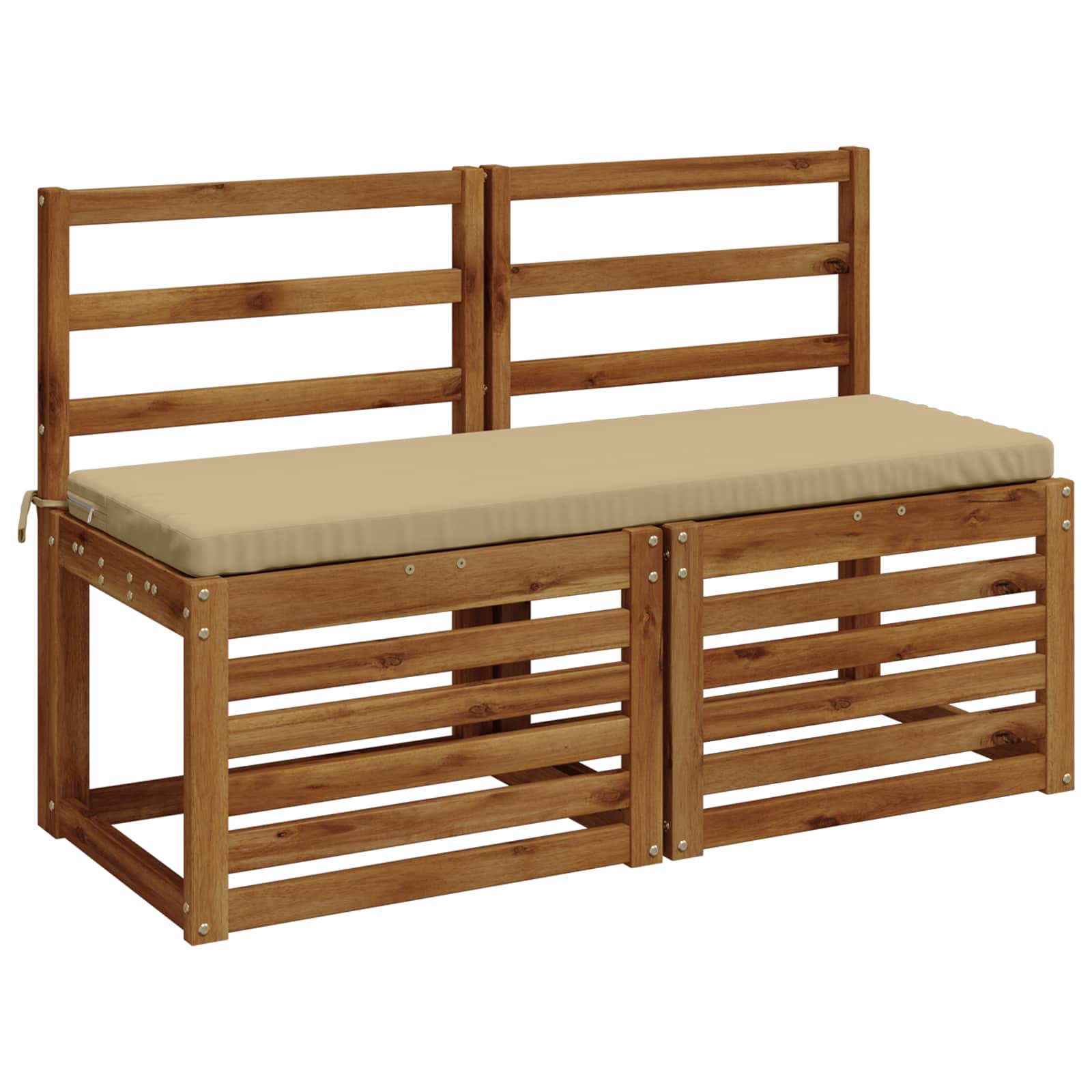 2-delige Bankkussens SOEST 2 st 100% Polyester Beige image 2