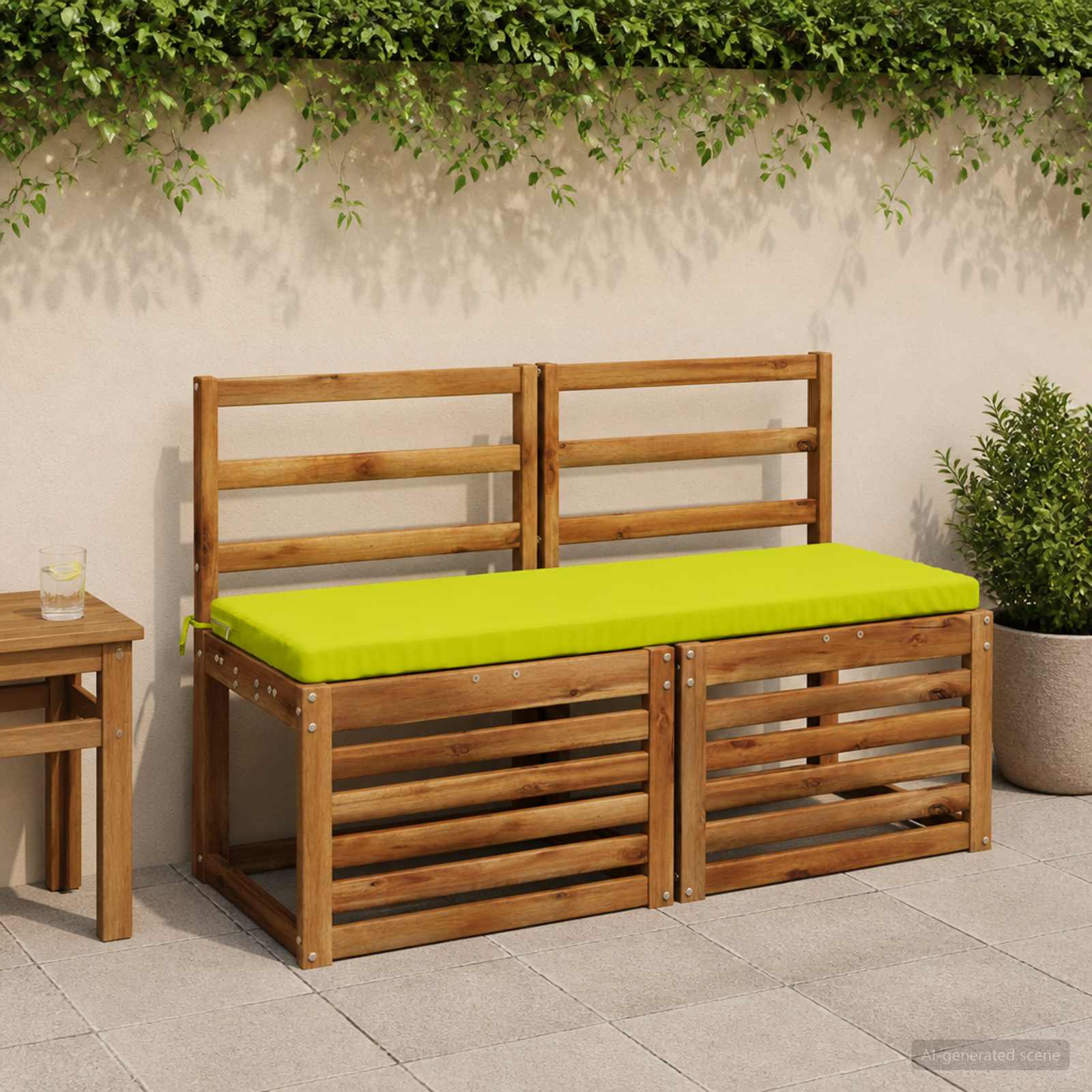Bankkussen SOEST 100% Polyester Helder groen 110 x 40 x 5 cm image 1
