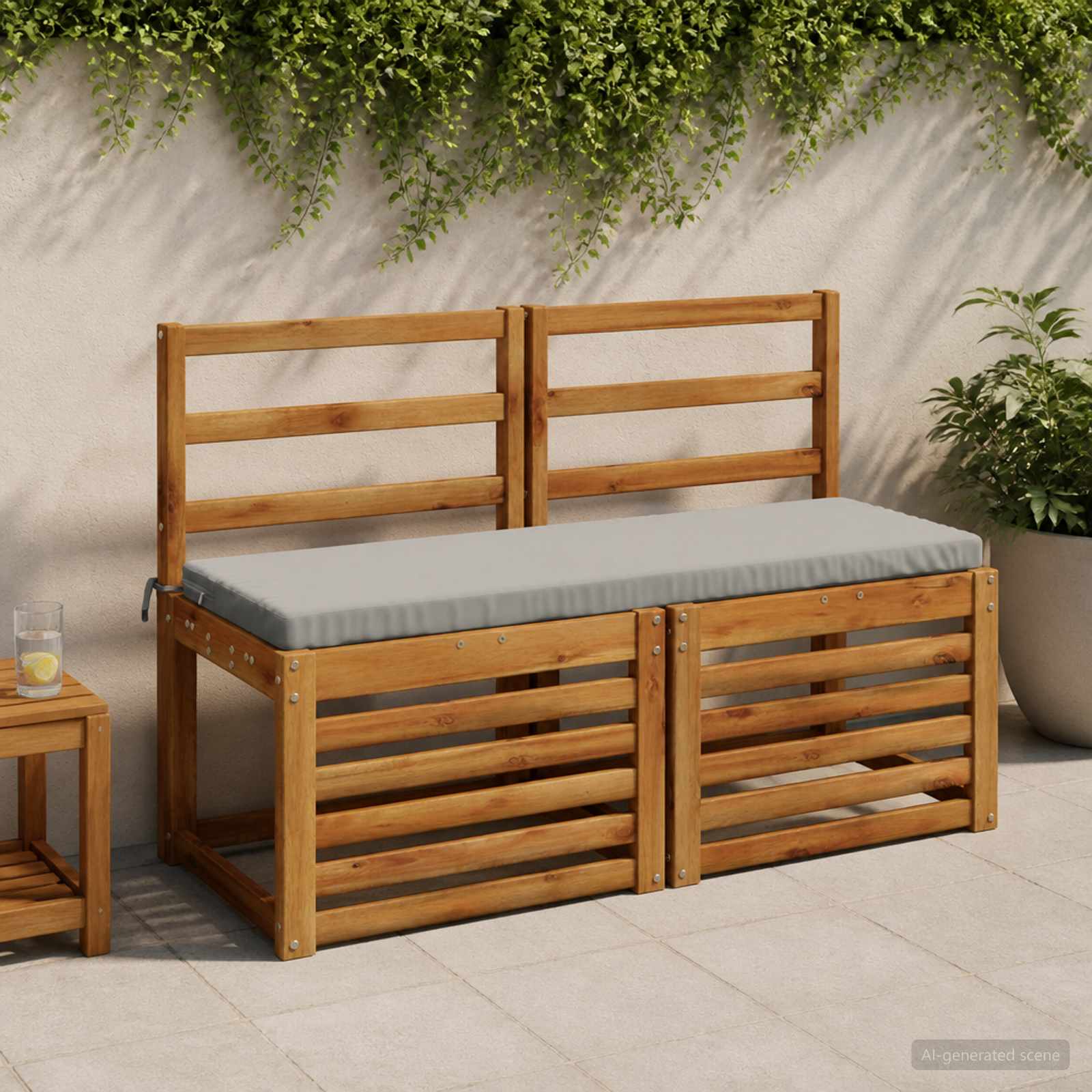 Bankkussen SOEST 100% Polyester Grijs 100 x 40 x 5 cm image 1