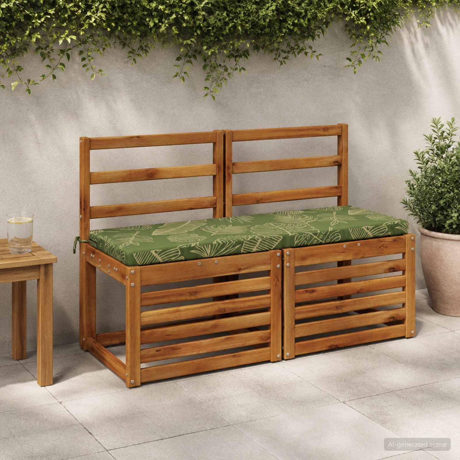 Bankkussen SOEST 100% Polyester Bladontwerp 110 x 40 x 5 cm image 1