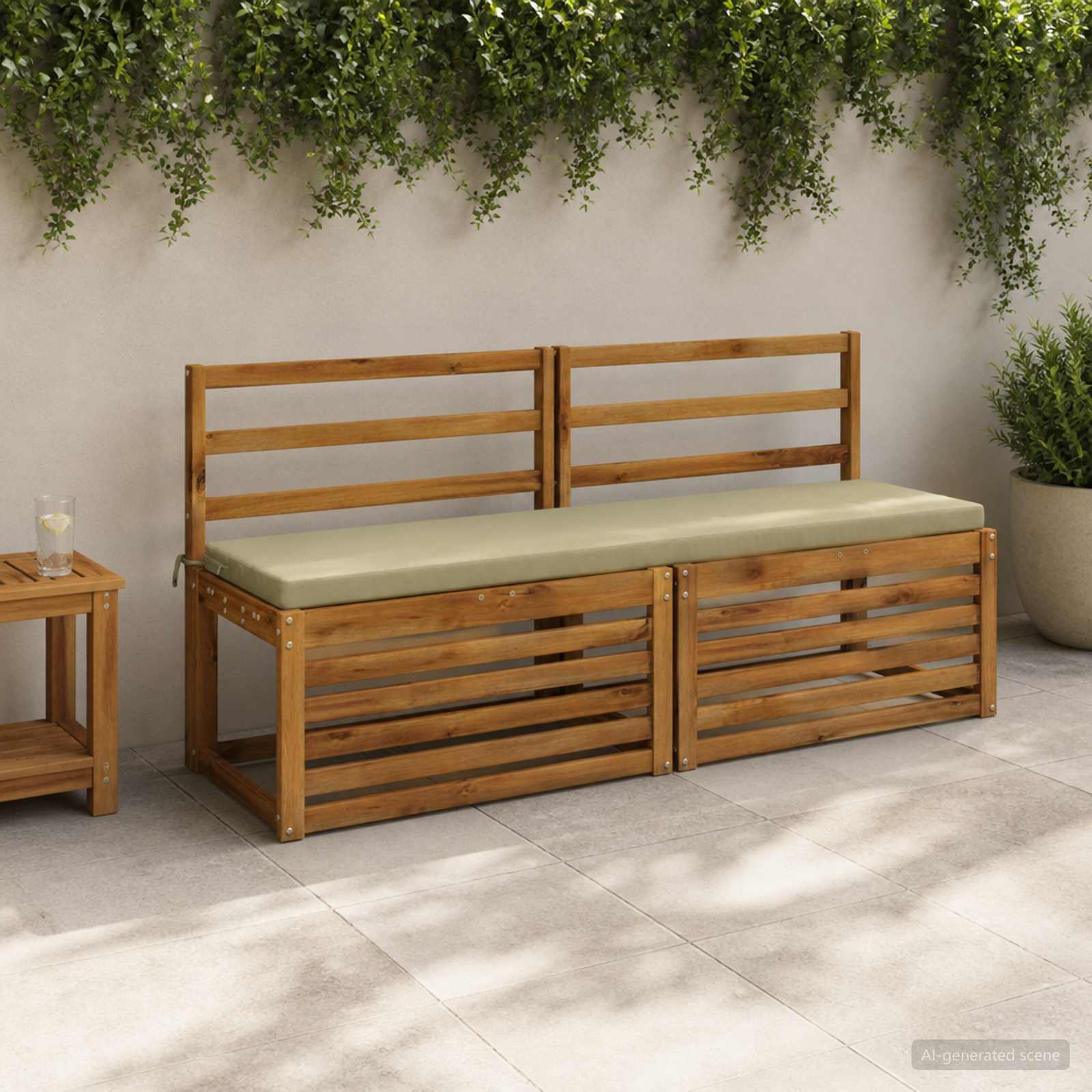 Bankkussen SOEST 100% Polyester Lichtgroen 140 x 40 x 5 cm image 1