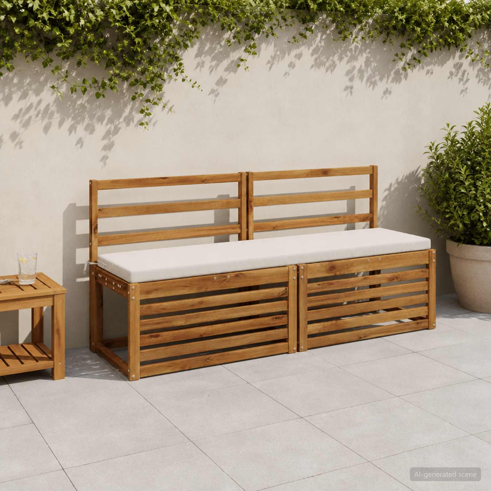 Bankkussen SOEST 100% Polyester Wit 140 x 40 x 5 cm image 1