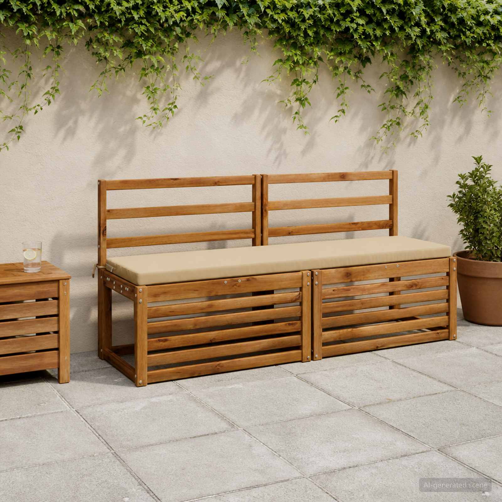 Bankkussen SOEST 100% Polyester Beige 150 x 40 x 5 cm image 1