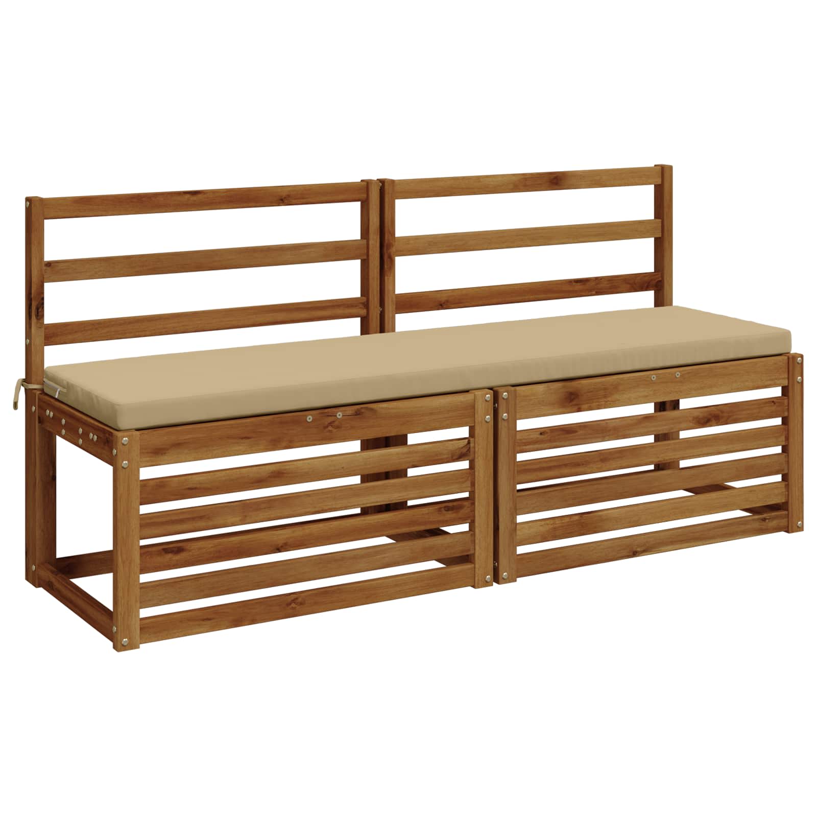 2-delige Bankkussens SOEST 2 st 100% Polyester Beige image 2