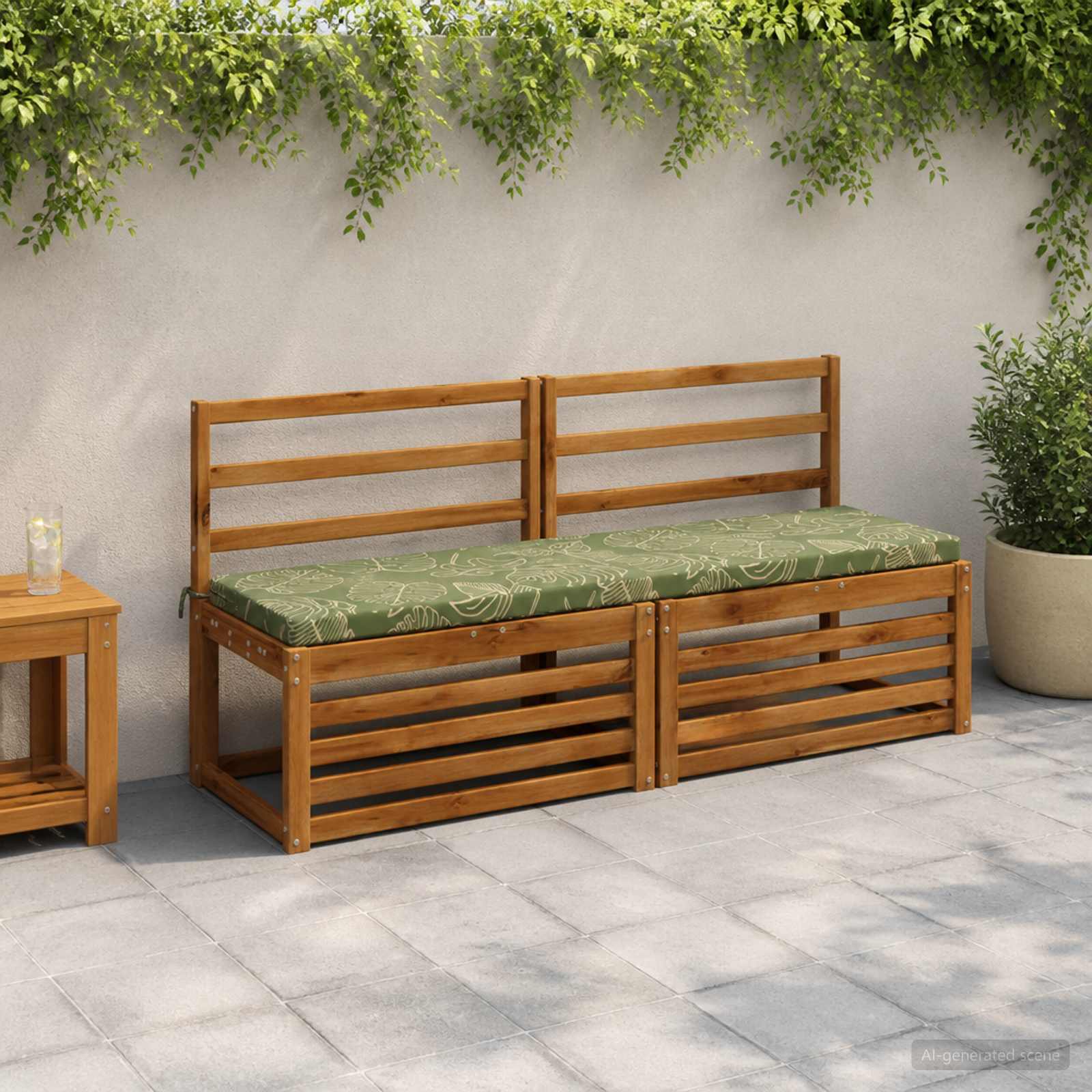 Bankkussen SOEST 100% Polyester Bladontwerp 150 x 40 x 5 cm image 1