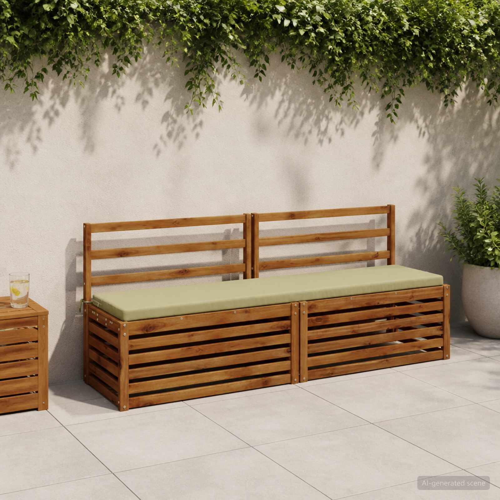 Bankkussen SOEST 100% Polyester Lichtgroen 170 x 40 x 5 cm image 1