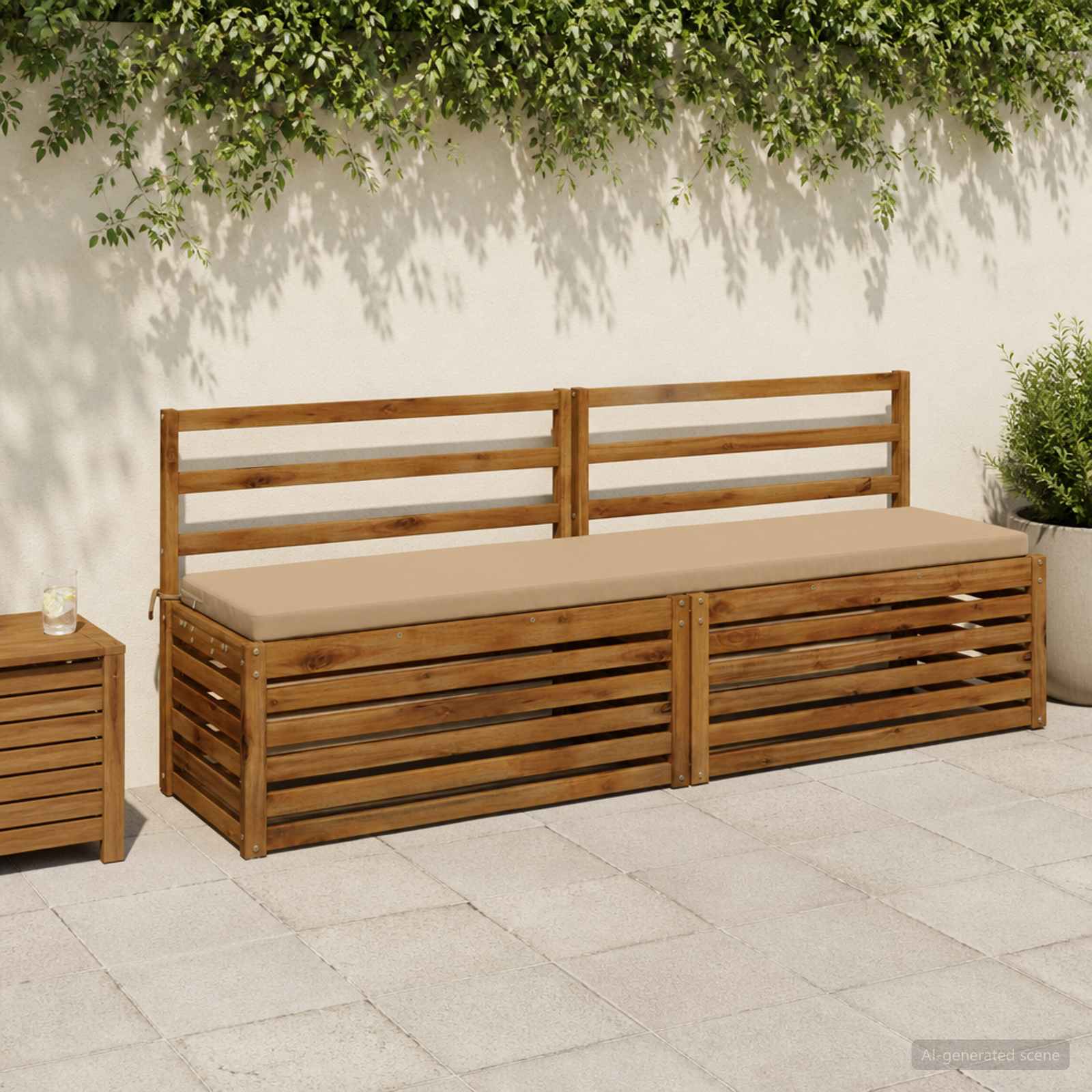 Bankkussen SOEST 100% Polyester Zand 170 x 40 x 5 cm image 1