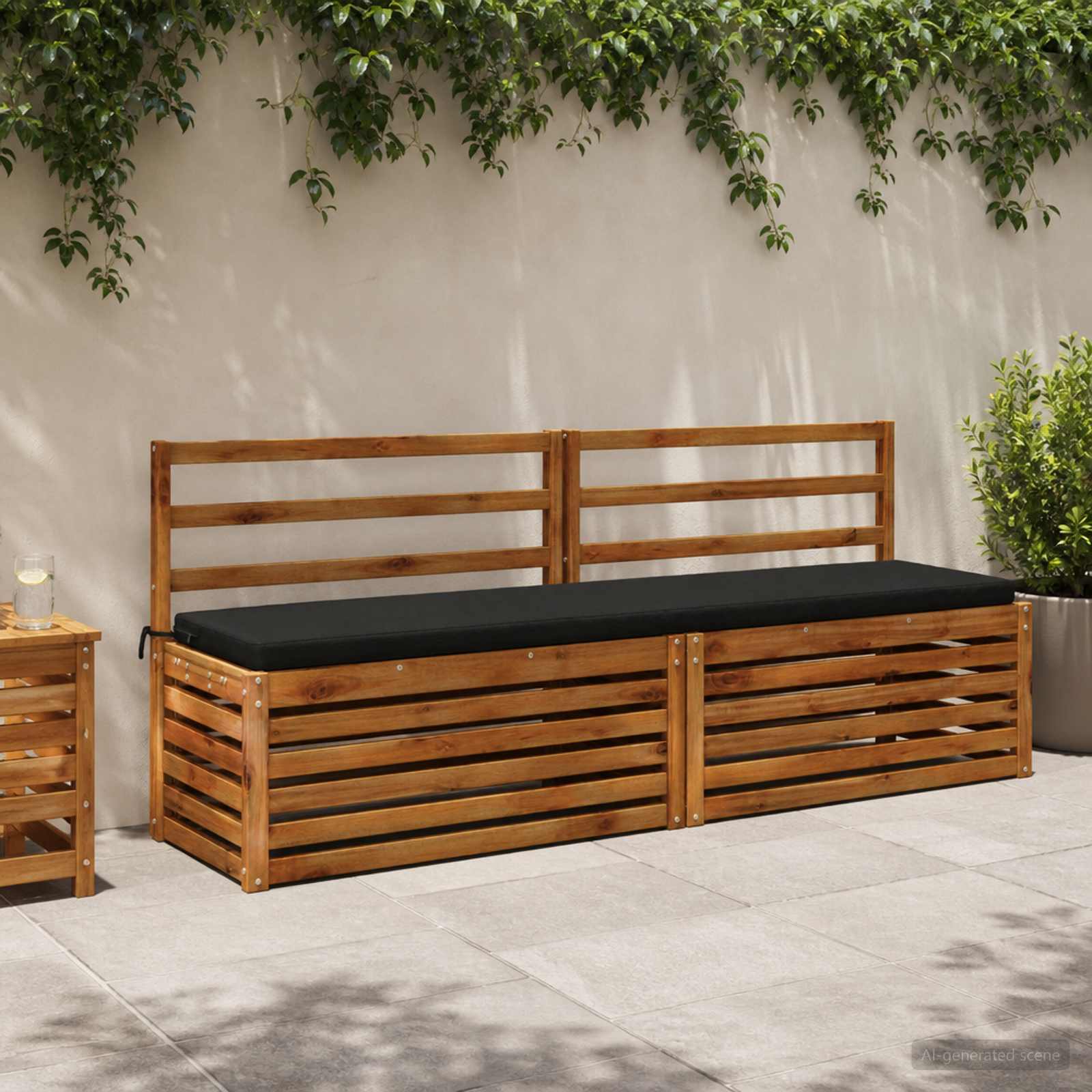 Bankkussen SOEST 100% Polyester Zwart 170 x 40 x 5 cm image 1
