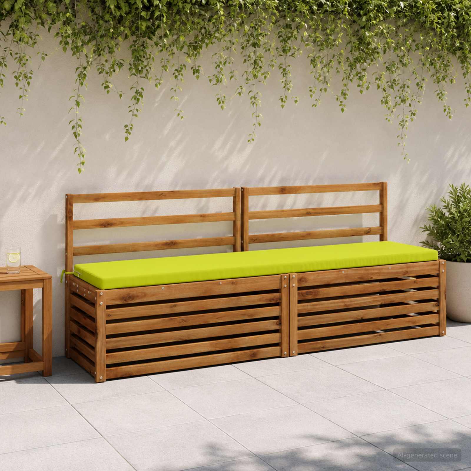 Bankkussen SOEST 100% Polyester Helder groen 170 x 40 x 5 cm image 1