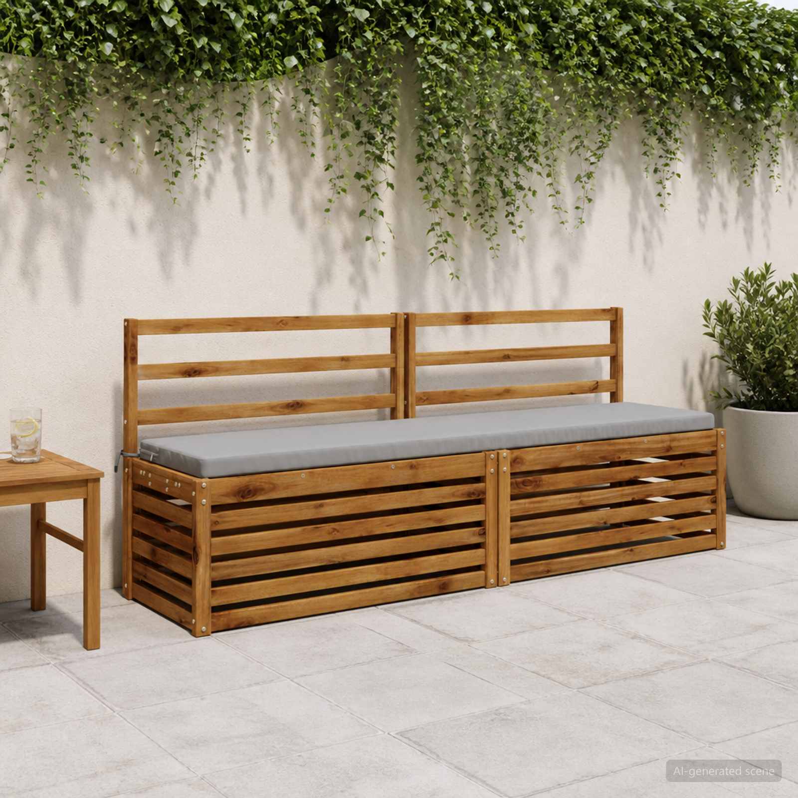 Bankkussen SOEST 100% Polyester Grijs 170 x 40 x 5 cm image 1