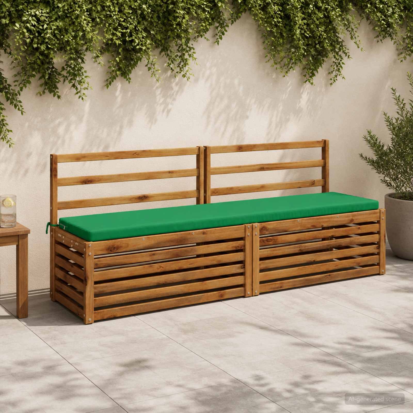 Bankkussen SOEST 100% Polyester Groen 200 x 40 x 5 cm image 1