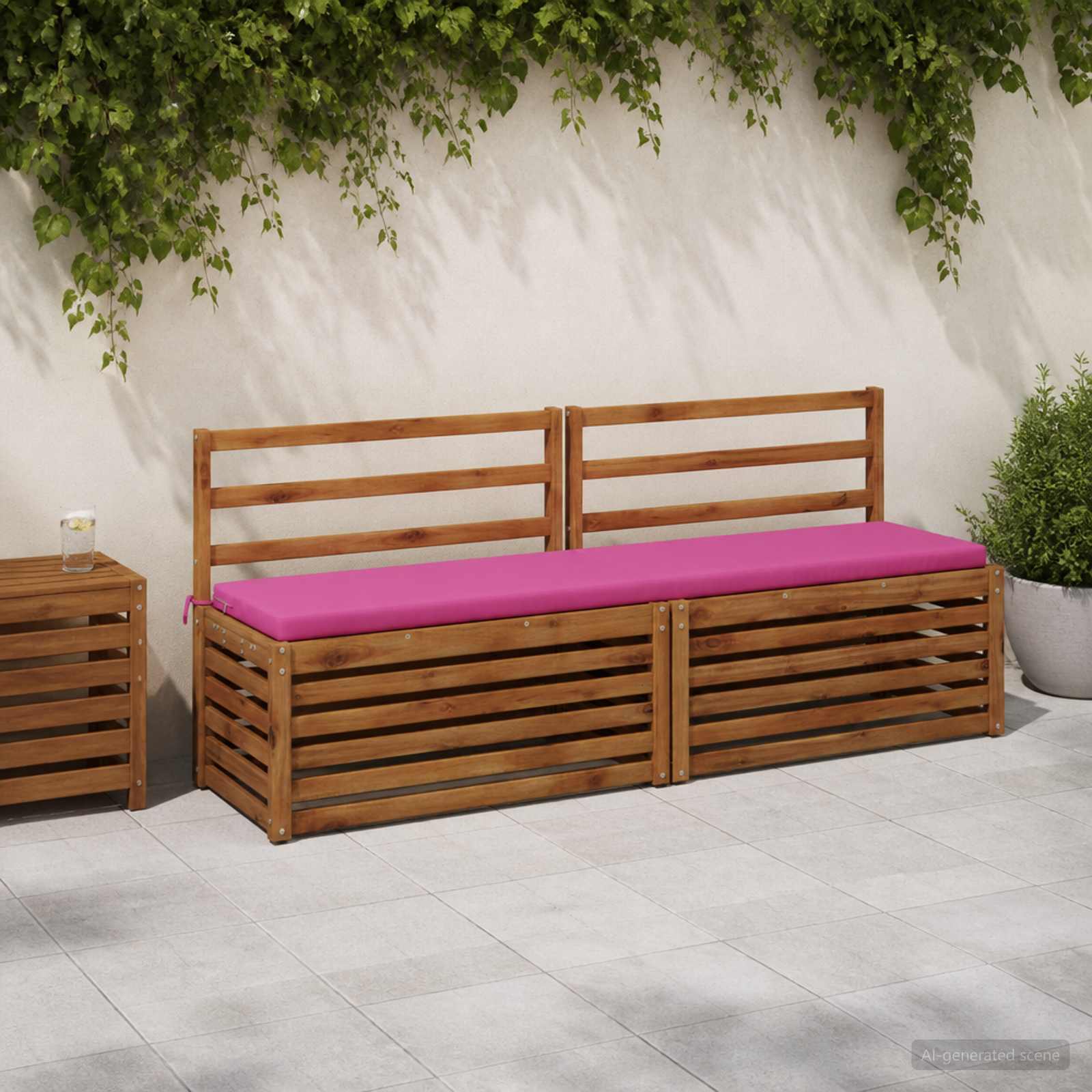 Bankkussen SOEST 100% Polyester Roze 170 x 40 x 5 cm image 1