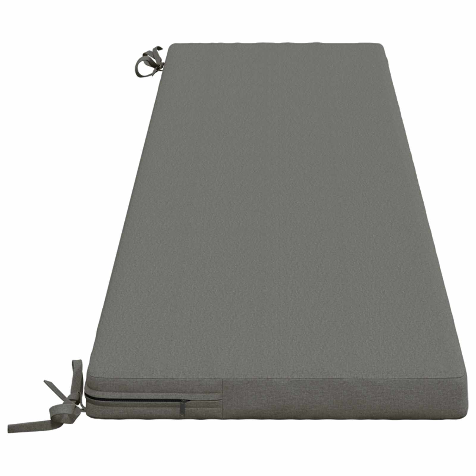 vidaXL Bank Kussens SOEST 2 st 100% Polyester Grijs 200 x 40 x 5 cm, foto 4