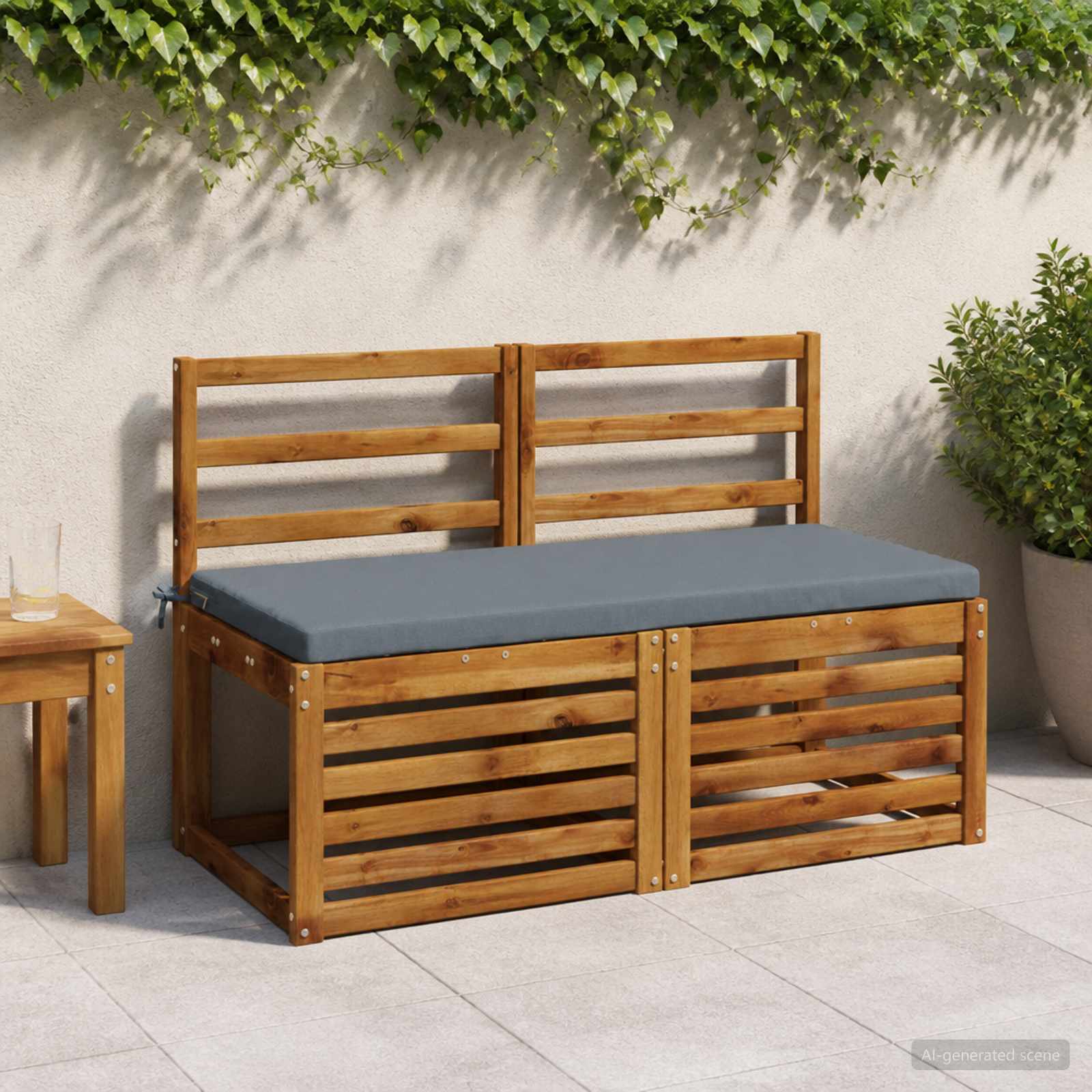 Bankkussen SOEST 100% Polyester Blauw 110 x 50 x 5 cm image 1